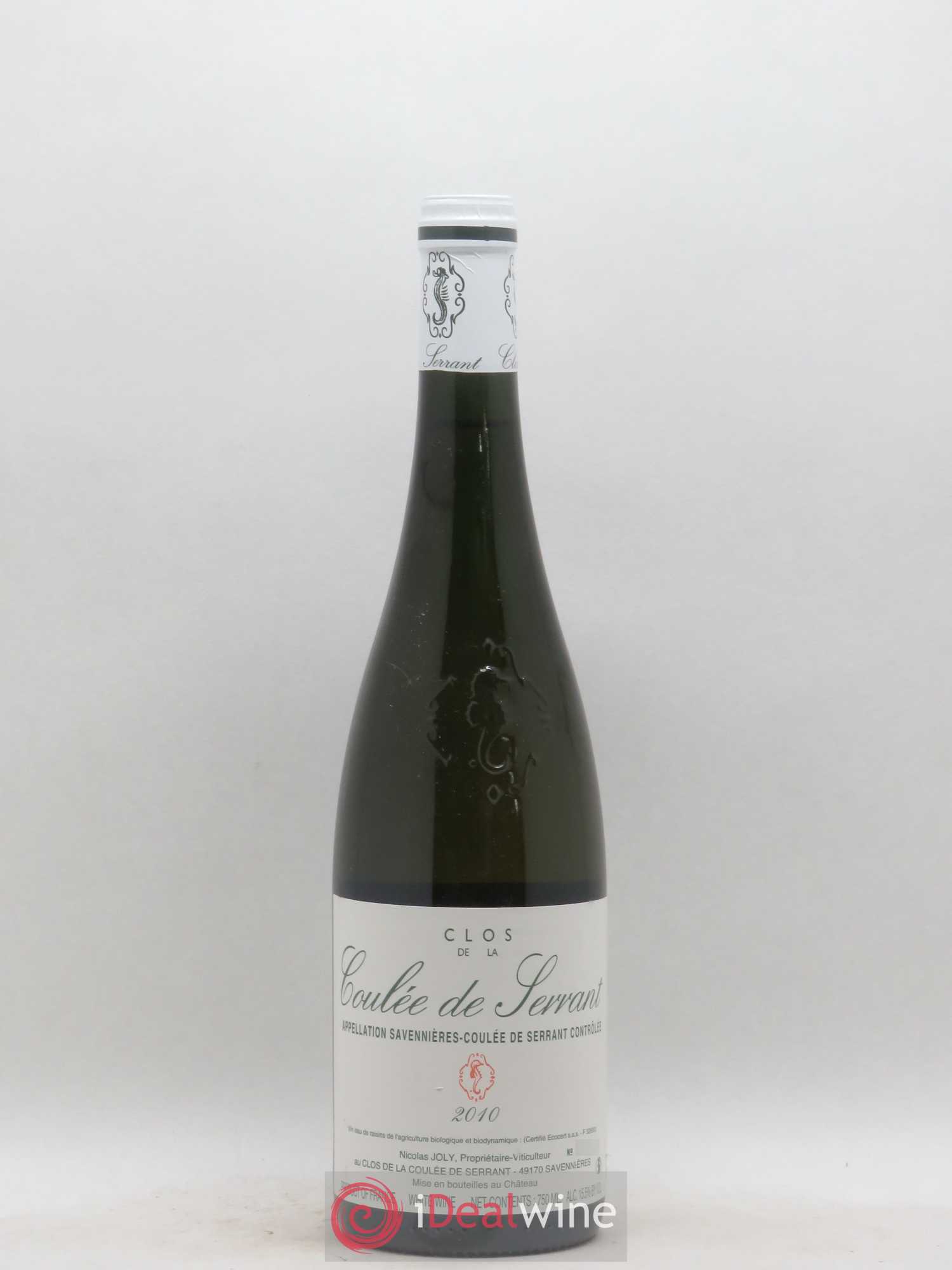 Savennières Clos de la Coulée de Serrant Vignobles de la Coulée de Serrant - Nicolas Joly 2010 - Lot de 1 bouteille - 0