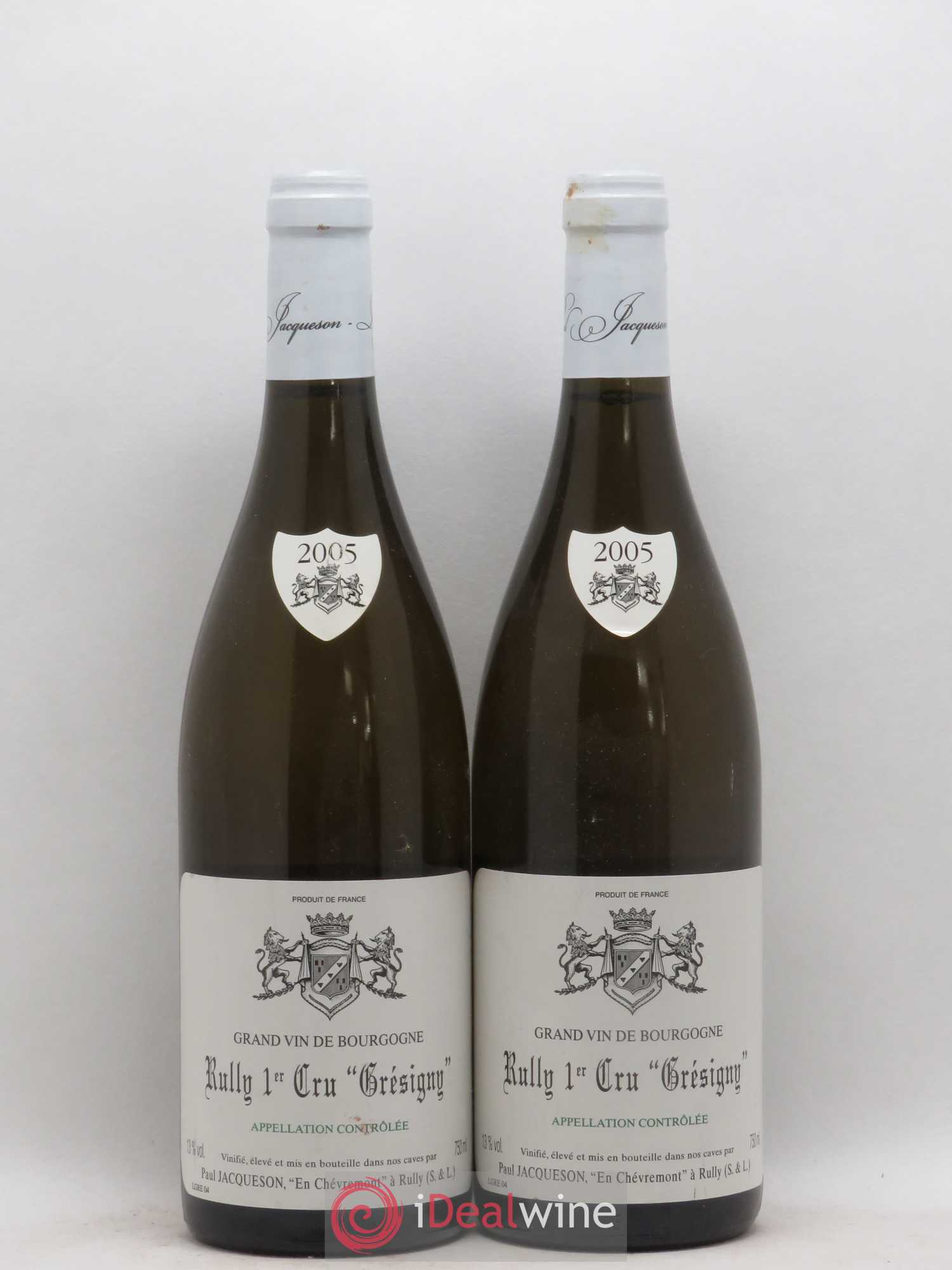 Rully 1er Cru Grésigny Domaine Jacquesson 2005 - Lotto di 2 bottiglie - 0