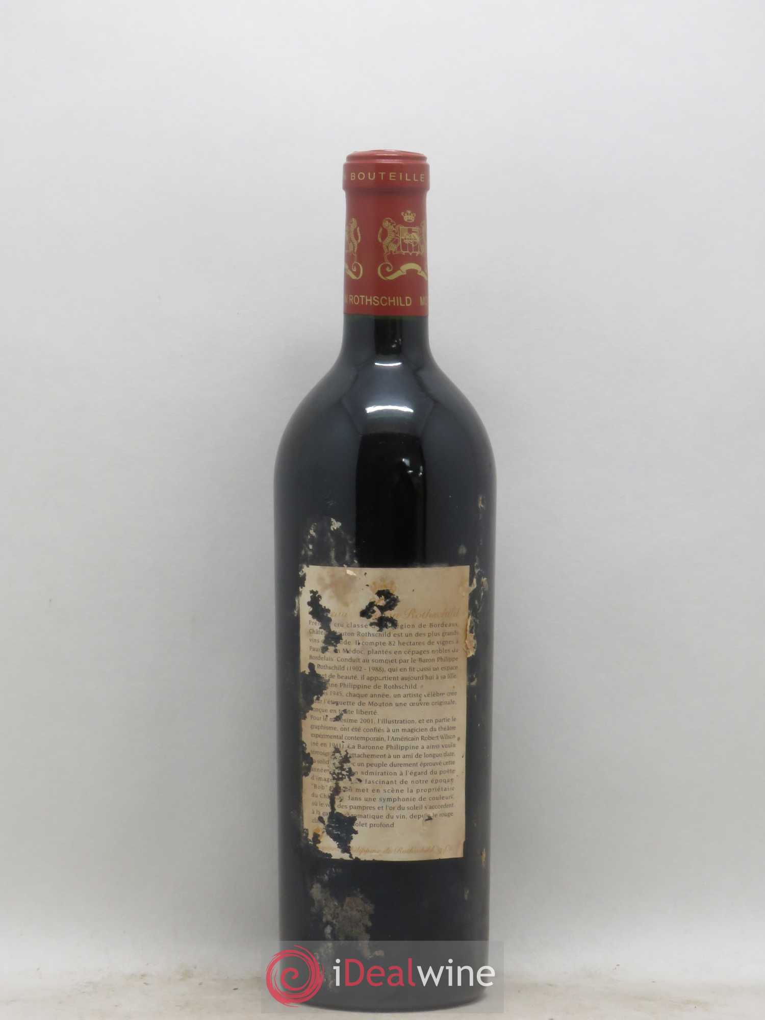 Château Mouton Rothschild 1er Grand Cru Classé (sans prix de réserve) 2001 - Lot de 1 bouteille - 0