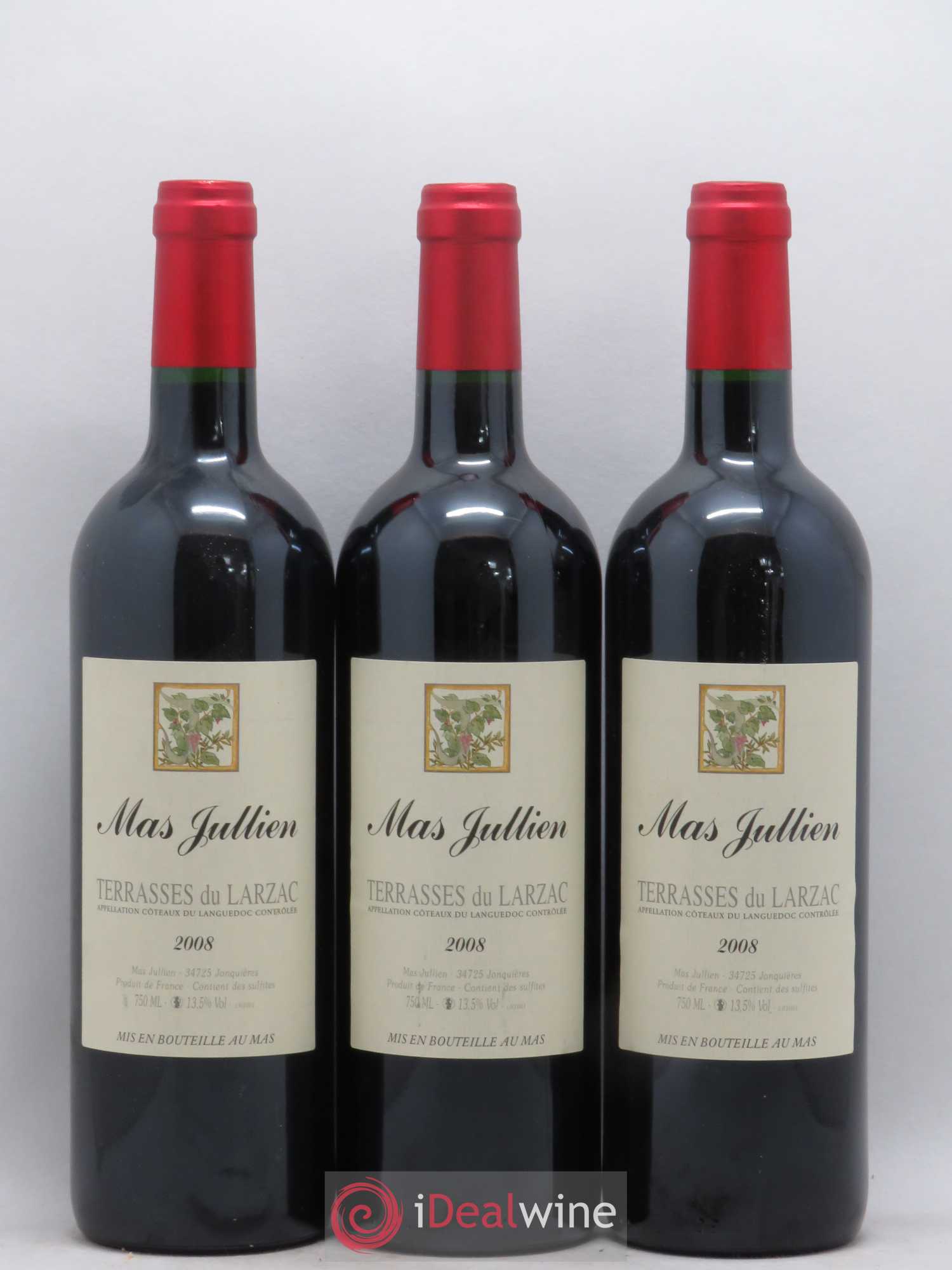 Terrasses du Larzac Mas Jullien Olivier Jullien 2008 - Lot de 3 bouteilles - 0