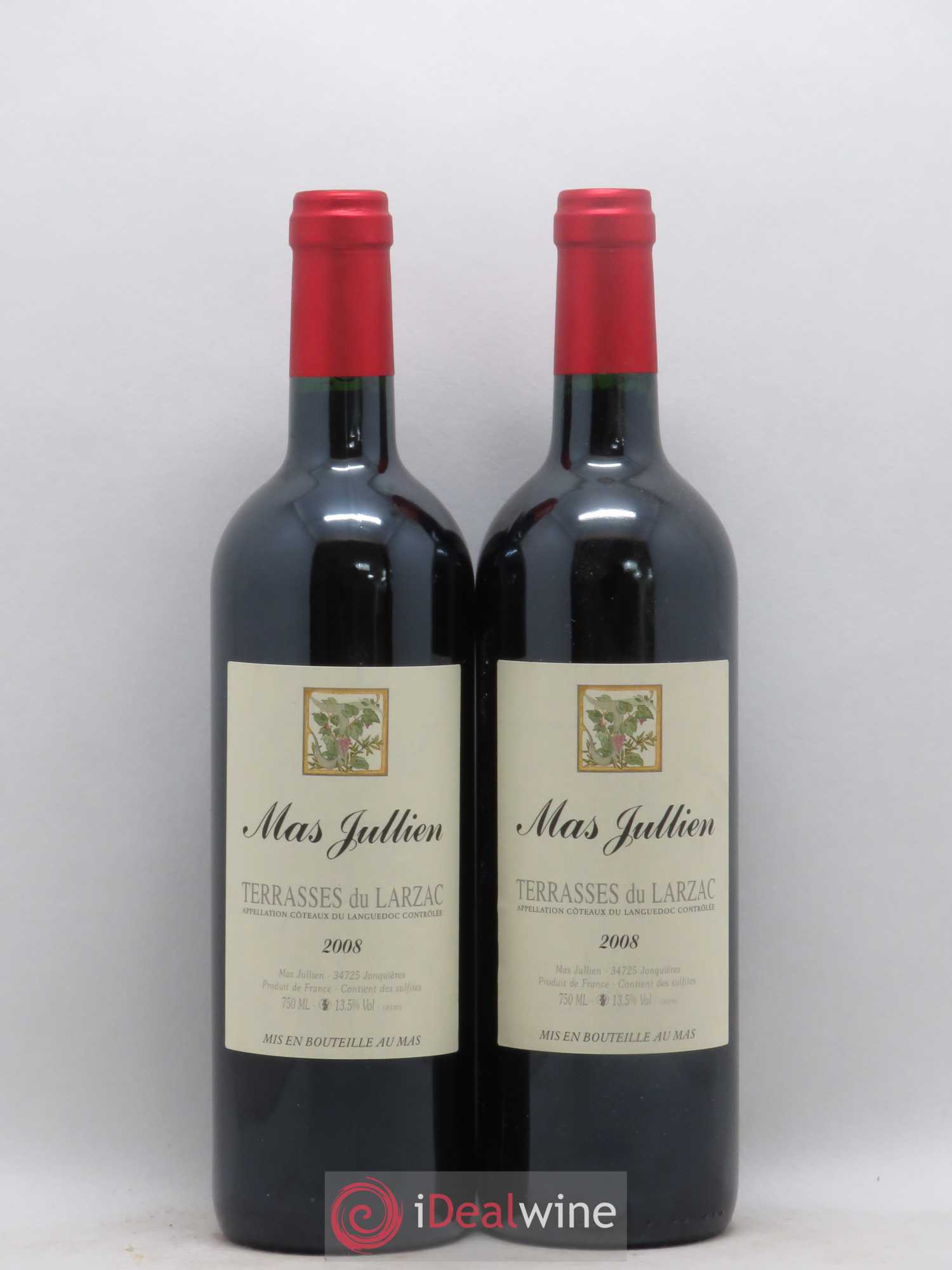 Terrasses du Larzac Mas Jullien Olivier Jullien 2008 - Lot de 2 bouteilles - 0