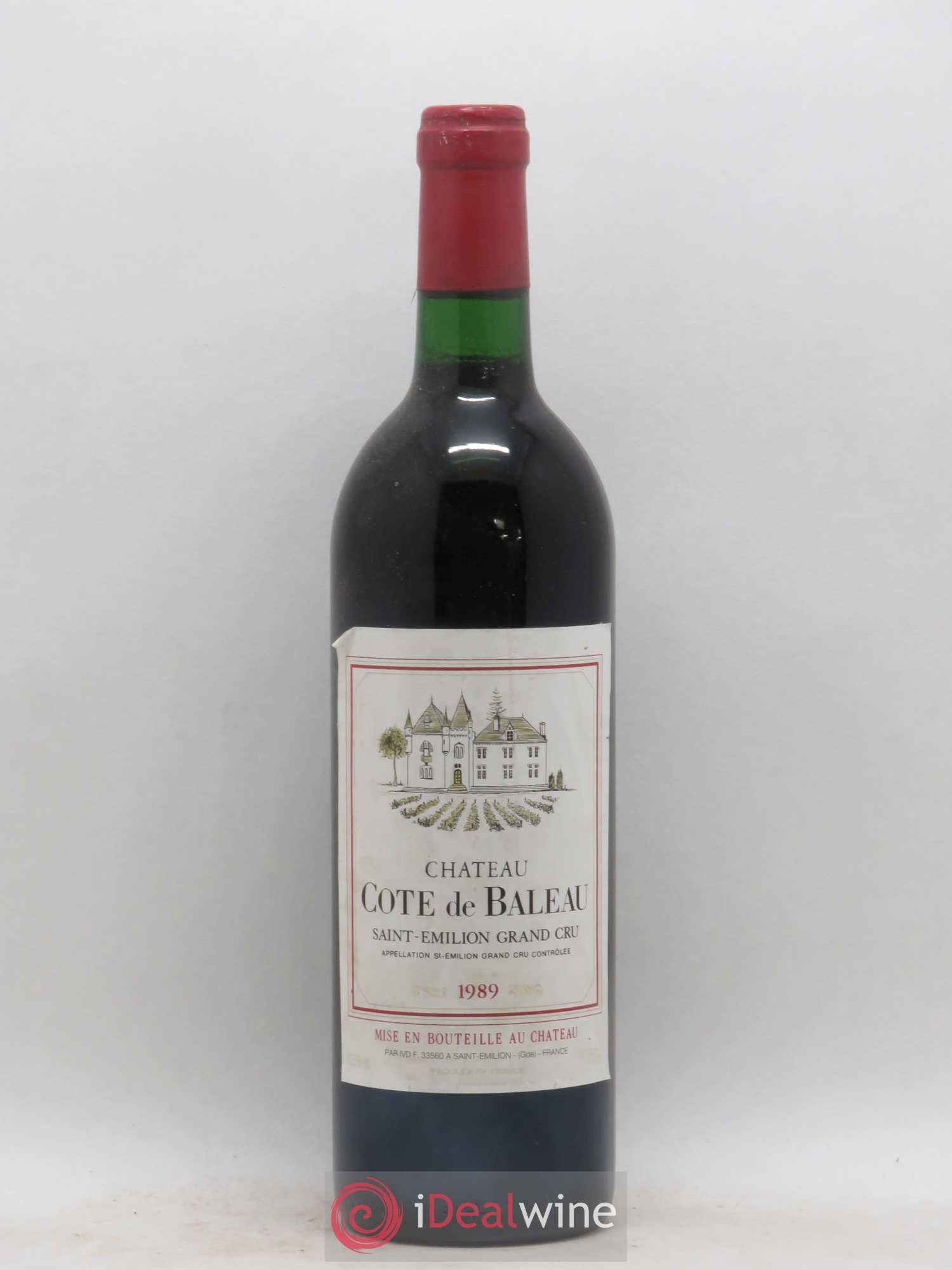 Saint-Émilion Grand Cru Château Côte de Baleau 1989 - Posten von 1 Flasche - 0