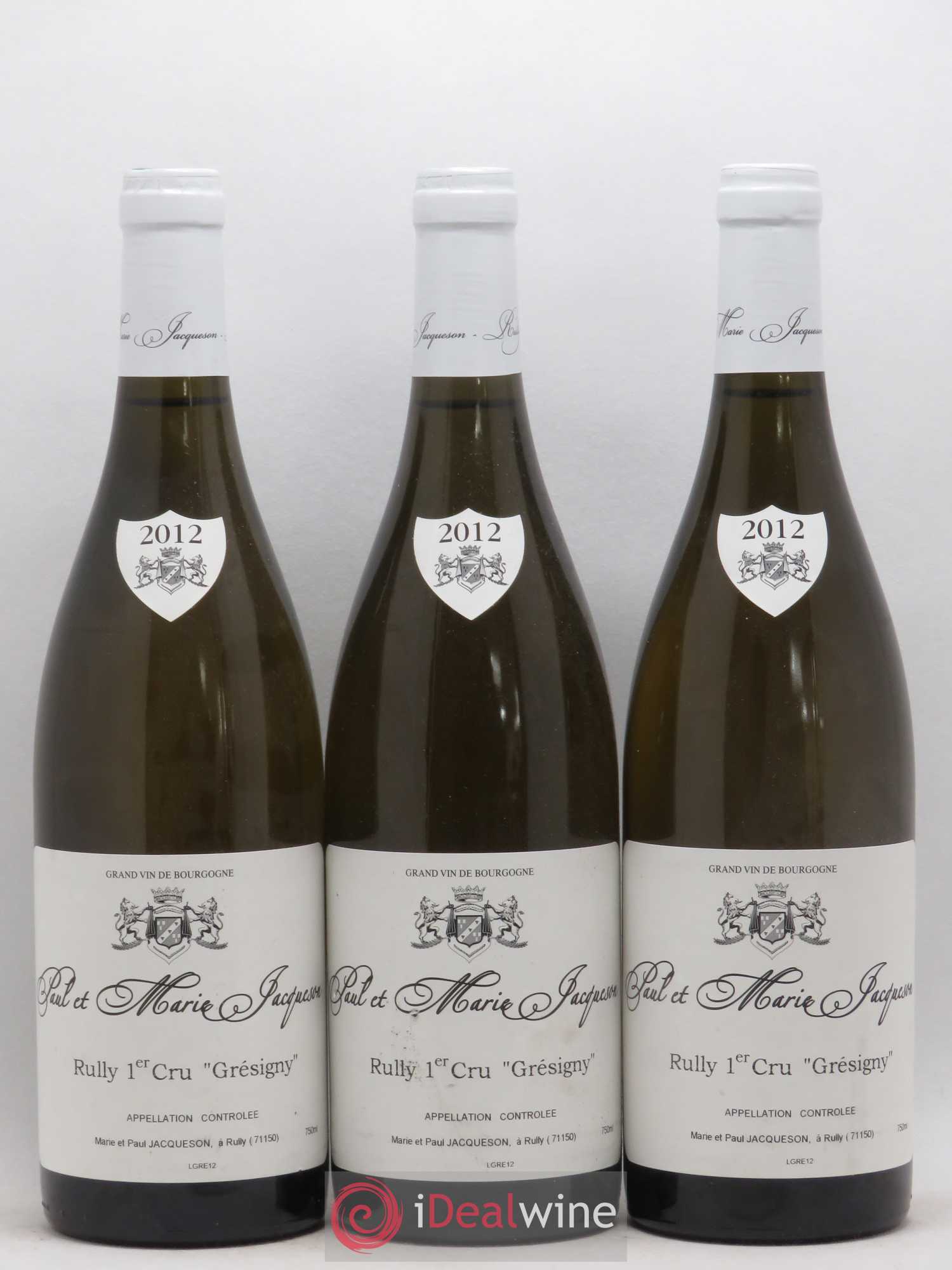 Rully 1er Cru Grésigny Domaine Jacquesson 2012 - Posten von 3 Flaschen - 0