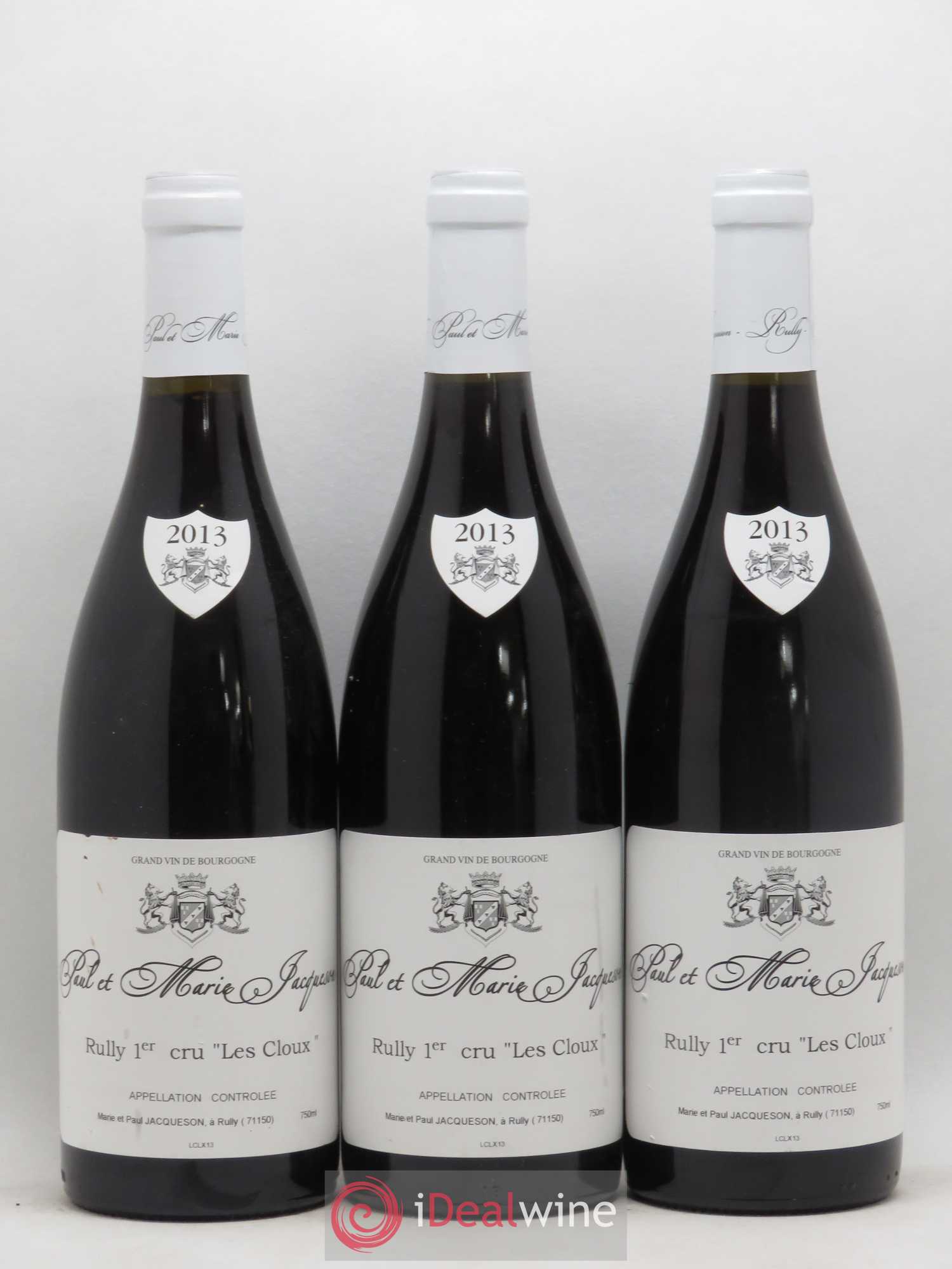 Rully 1er Cru Cloux Domaine Jacquesson 2013 - Lot de 3 bouteilles - 0