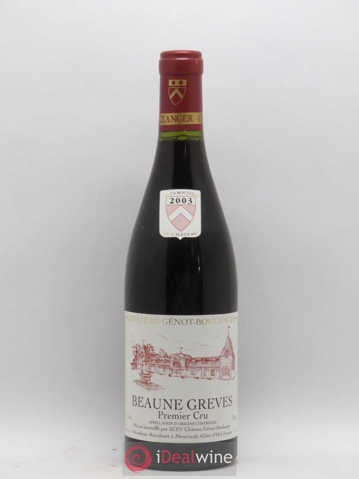 Beaune 1er Cru Grèves Génot-Boulanger (Domaine) 2003 - Lot de 1 bouteille - 0