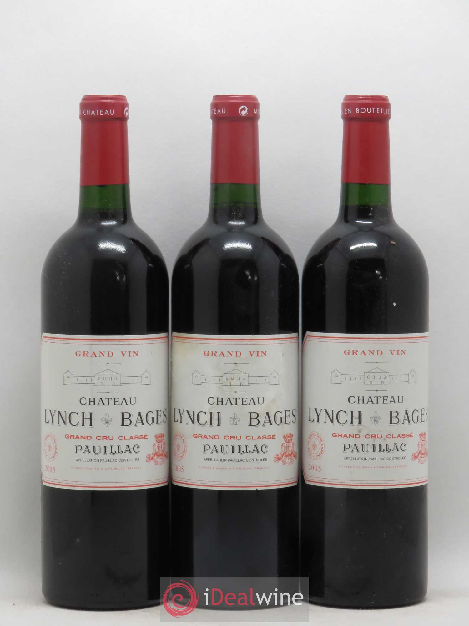 Château Lynch Bages 5ème Grand Cru Classé 2005 - Lot de 3 bouteilles - 0
