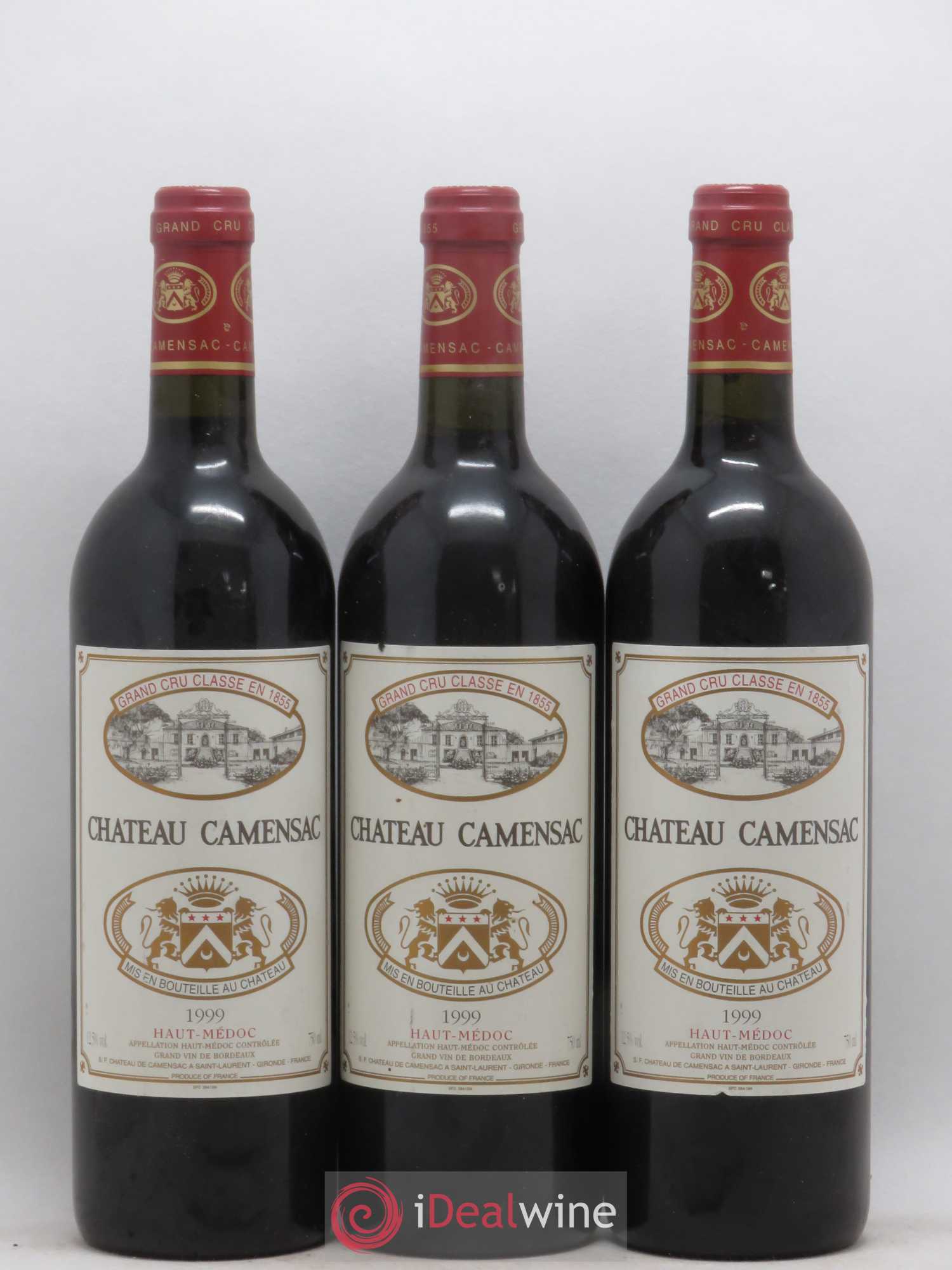 Château Camensac 5ème Grand Cru Classé 1999 - Lot de 3 bouteilles - 0
