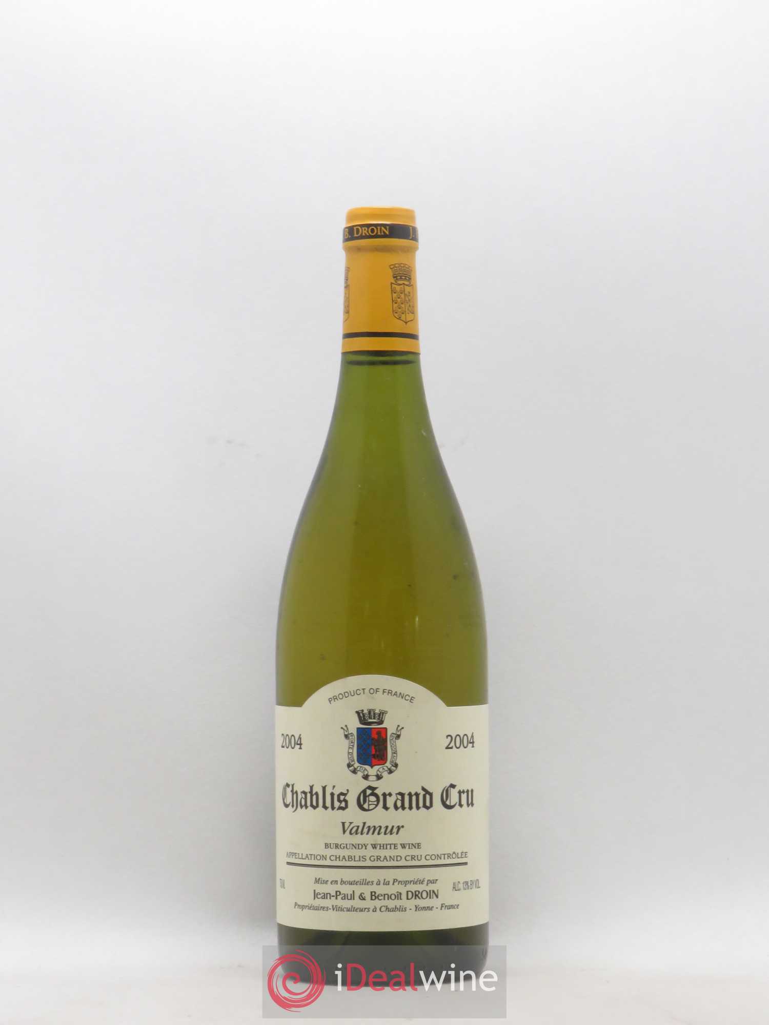Chablis Grand Cru Valmur Jean-Paul & Benoît Droin (Domaine) 2004 - Lot de 1 bouteille - 0
