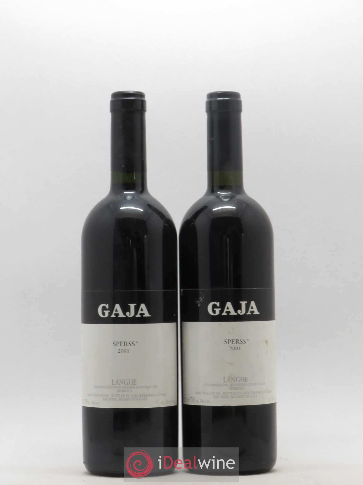 Langhe Sperss Angelo Gaja 2001 - Lot de 2 bouteilles - 0