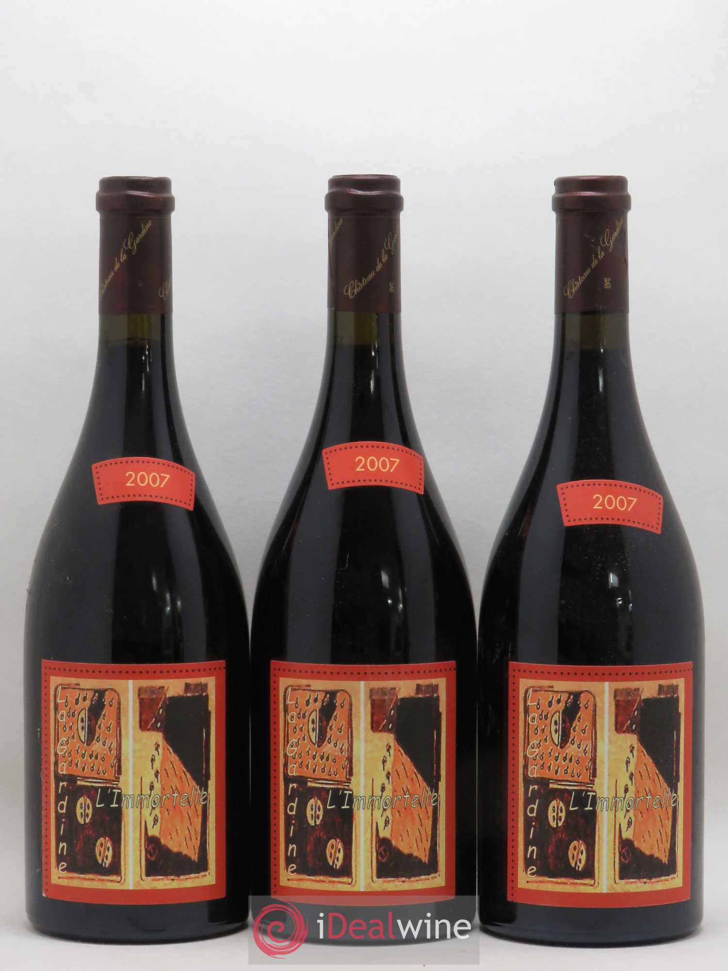 Châteauneuf-du-Pape Château de La Gardine L'Immortelle Famille Brunel 2007 - Lot de 3 bouteilles - 0