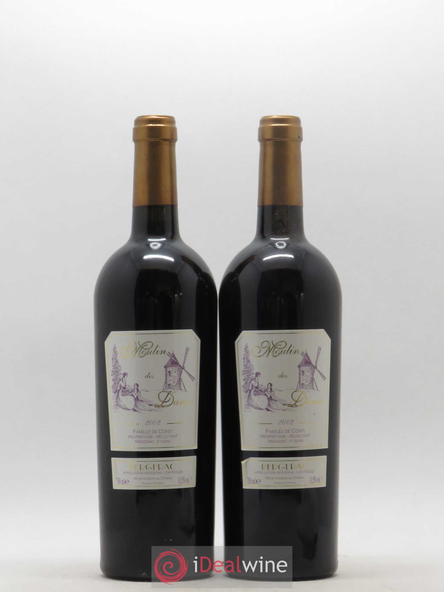Bergerac Moulin Des Dames Domaine Tour Des Gendres 2002 - Posten von 2 Flaschen - 0