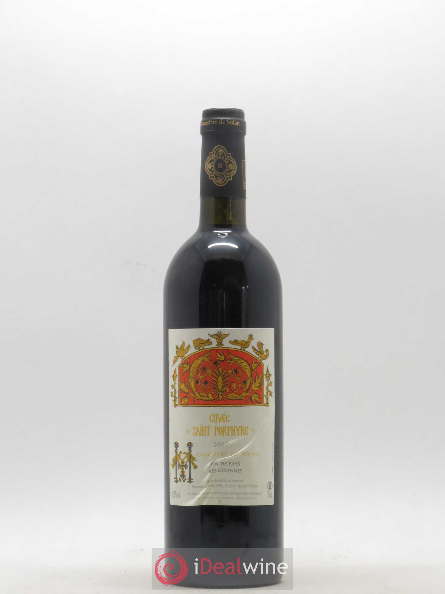 Acheter vin Languedoc IGP Cévennes Cuvée Saint Porphyre Monastère De Solan  2007 (lot: B2185050-1181)