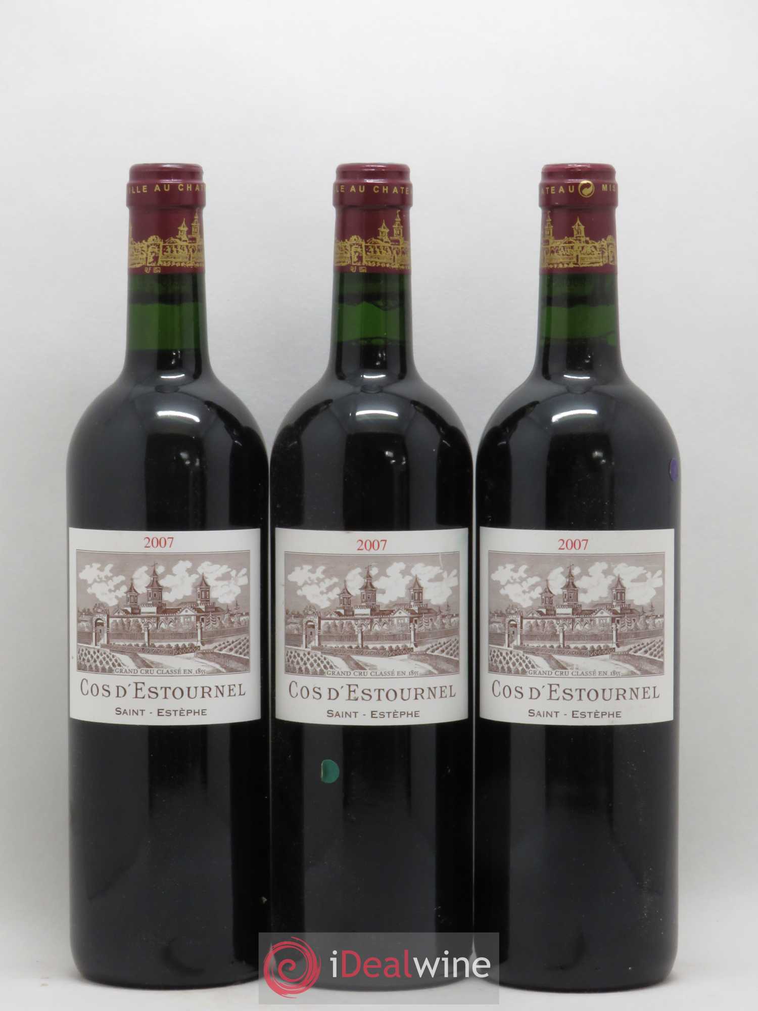 Cos d'Estournel 2ème Grand Cru Classé 2007 - Lot de 3 bouteilles - 0