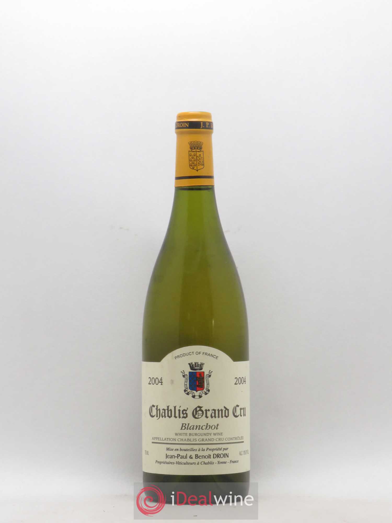 Chablis Grand Cru Blanchot Jean-Paul & Benoît Droin (Domaine) 2004 - Lot de 1 bouteille - 0