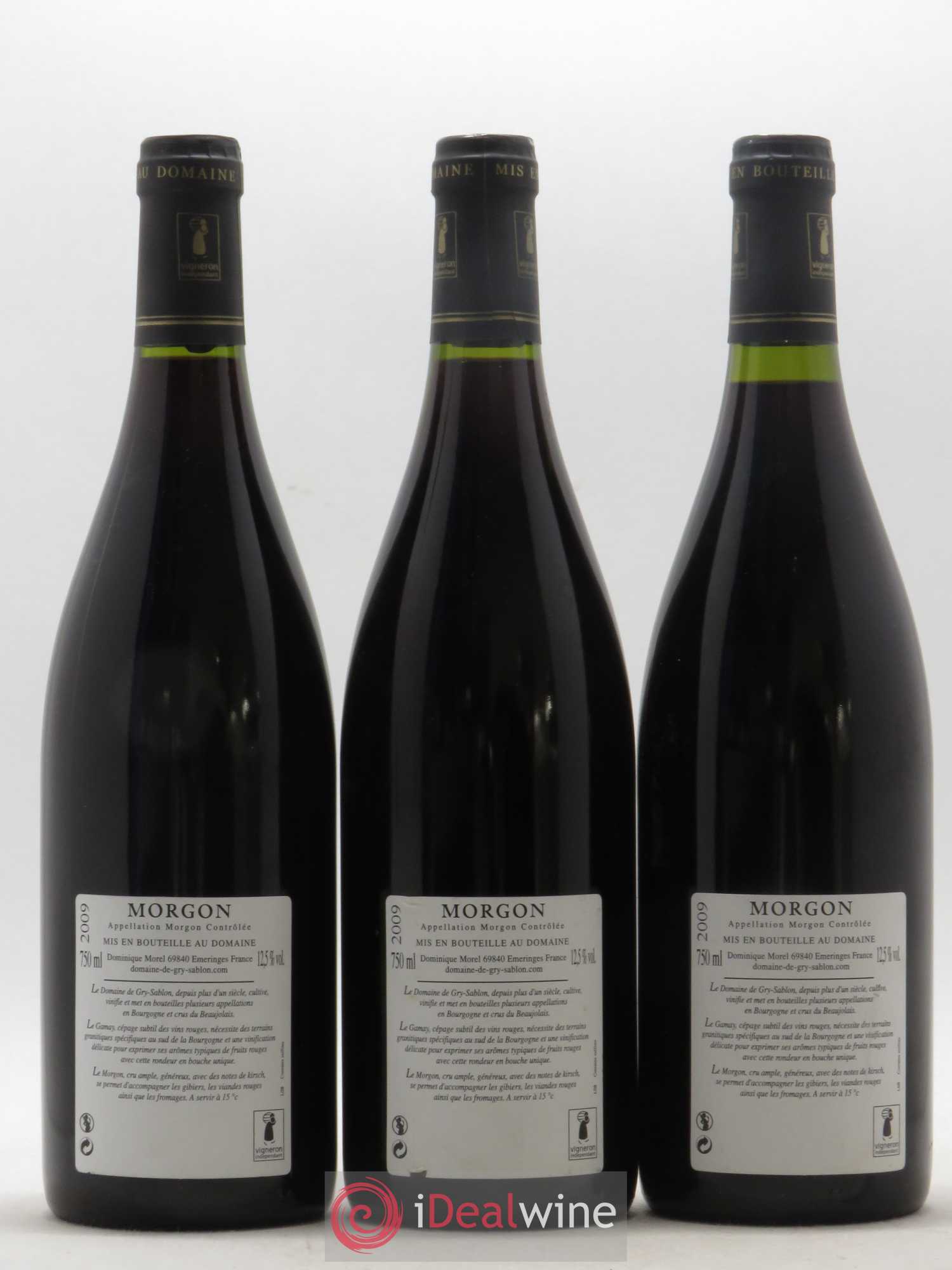 Morgon Domaine De Gry-Sablon 2009 - Posten von 3 Flaschen - 1
