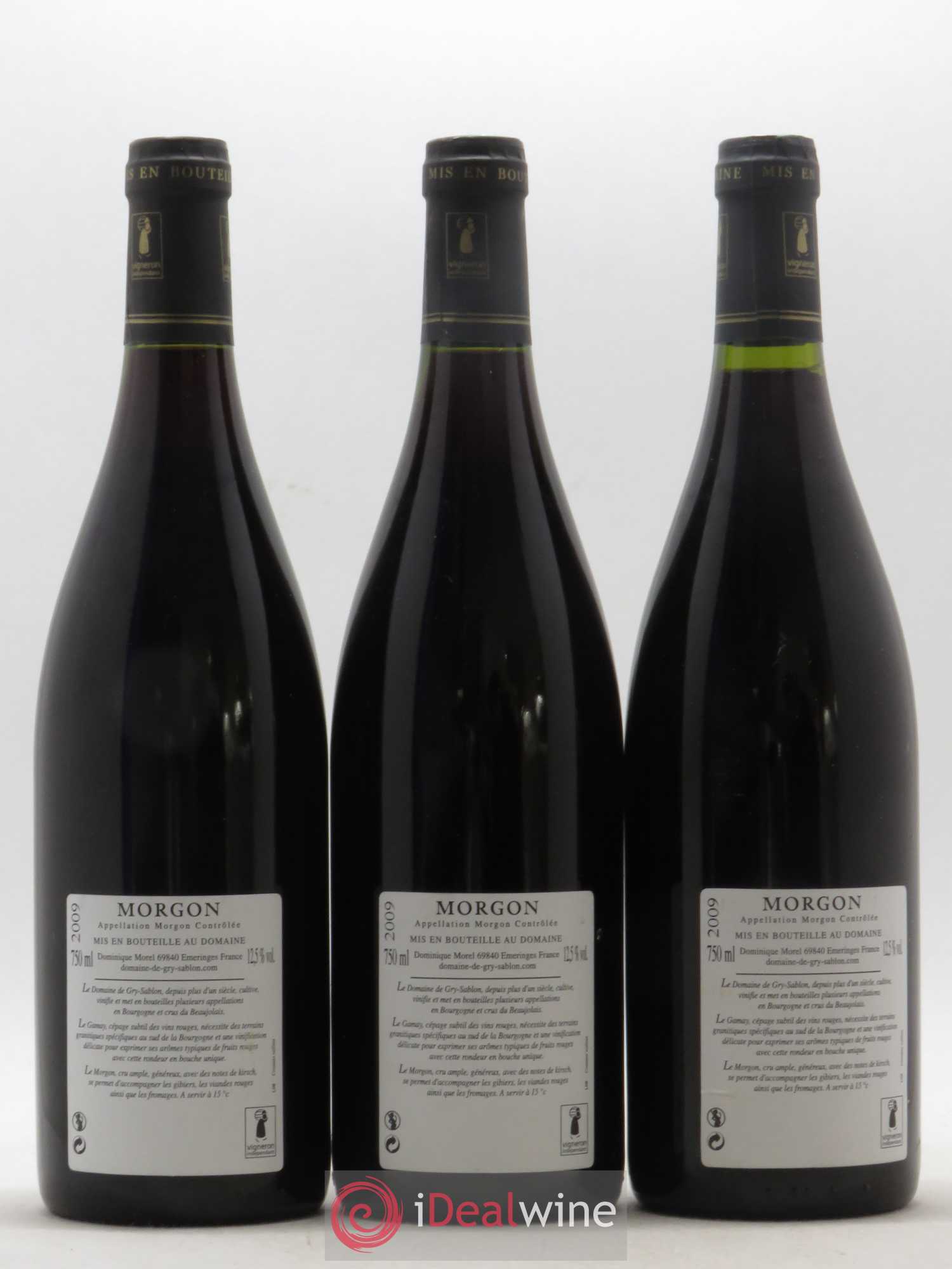 Morgon Domaine De Gry-Sablon 2009 - Posten von 3 Flaschen - 1
