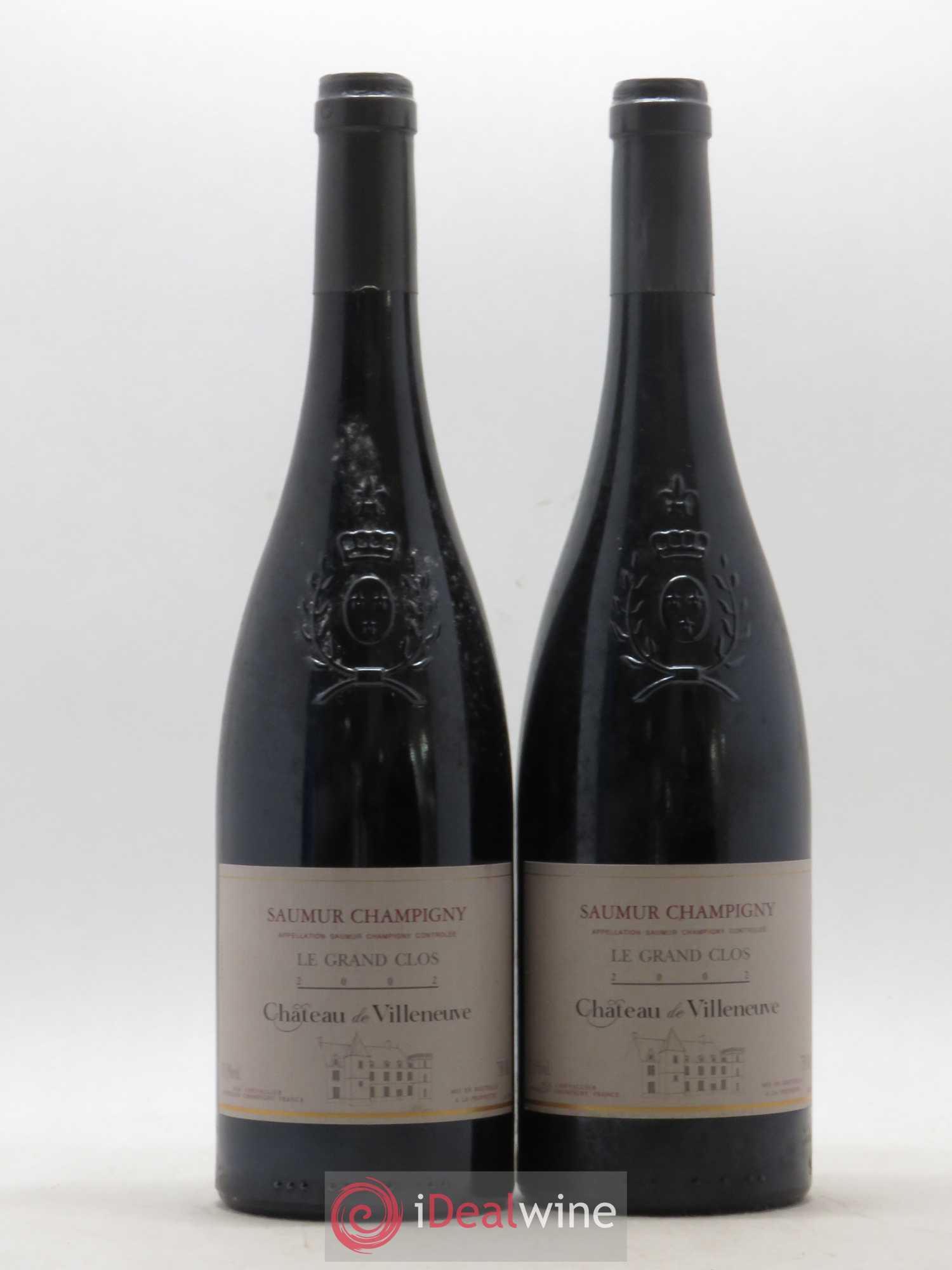 Saumur-Champigny Le Grand Clos Château de Villeneuve 2002 - Lot de 2 bouteilles - 0