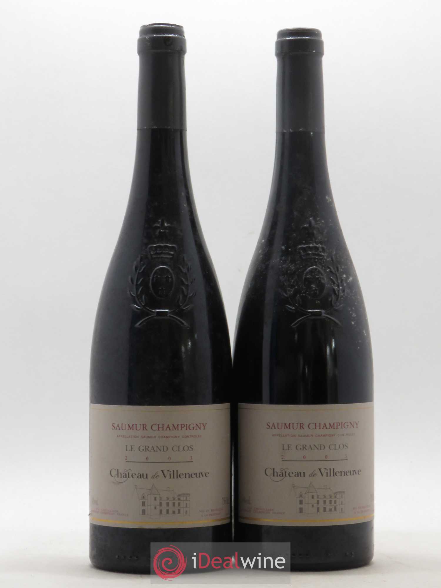 Saumur-Champigny Le Grand Clos Château de Villeneuve 2003 - Lot de 2 bouteilles - 0