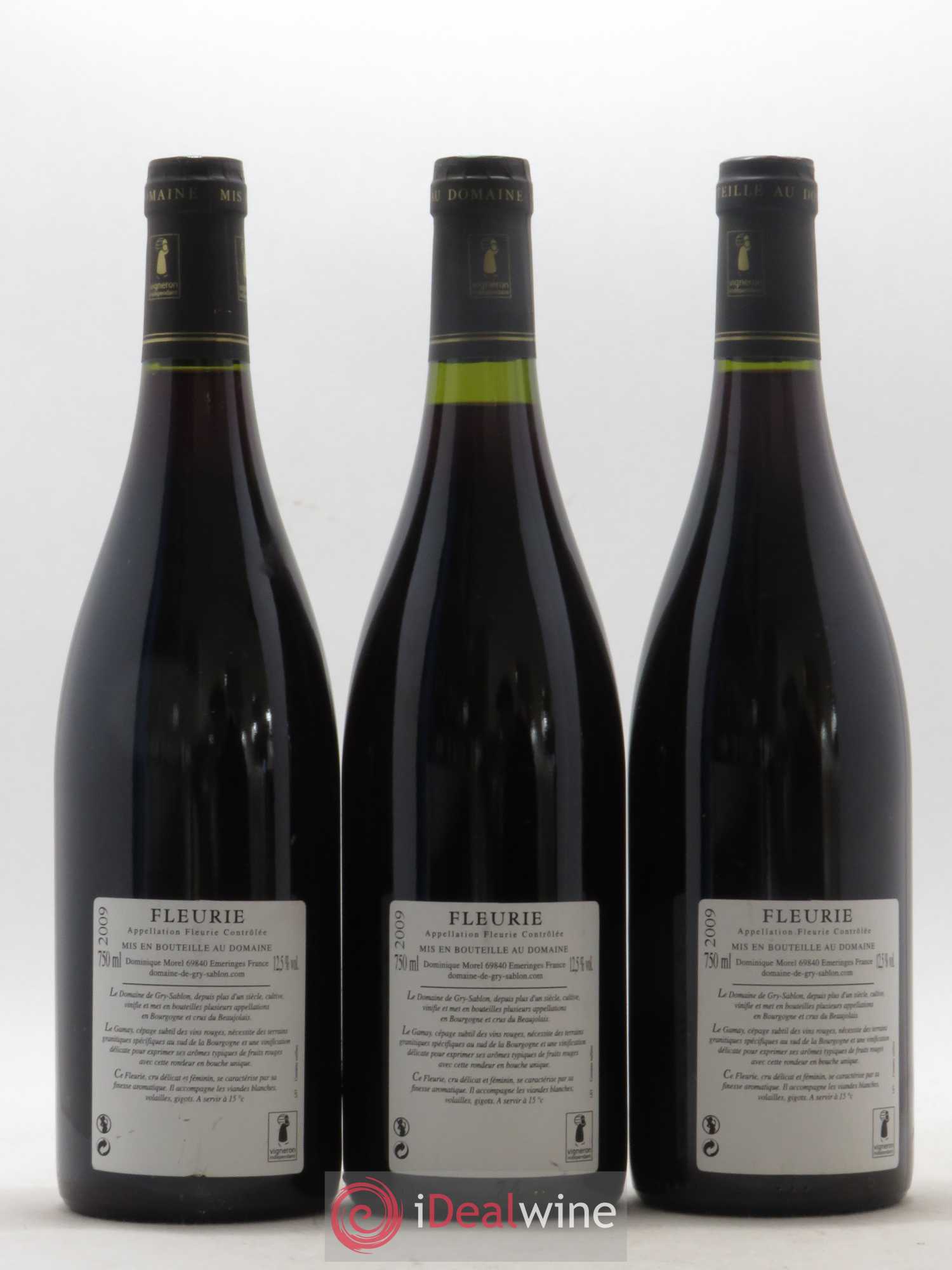 Fleurie Domaine De Gry-Sablon 2009 - Posten von 3 Flaschen - 1