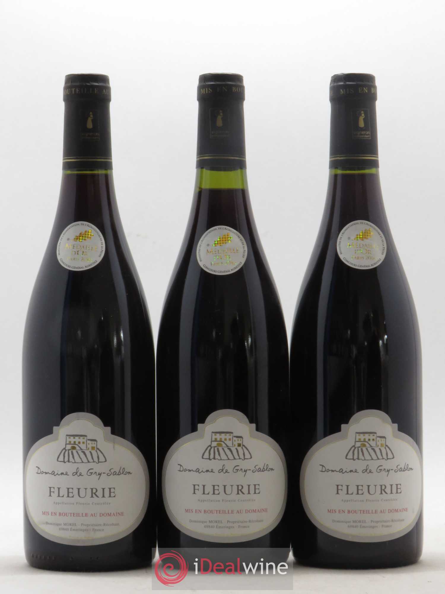Fleurie Domaine De Gry-Sablon 2009 - Posten von 3 Flaschen - 0