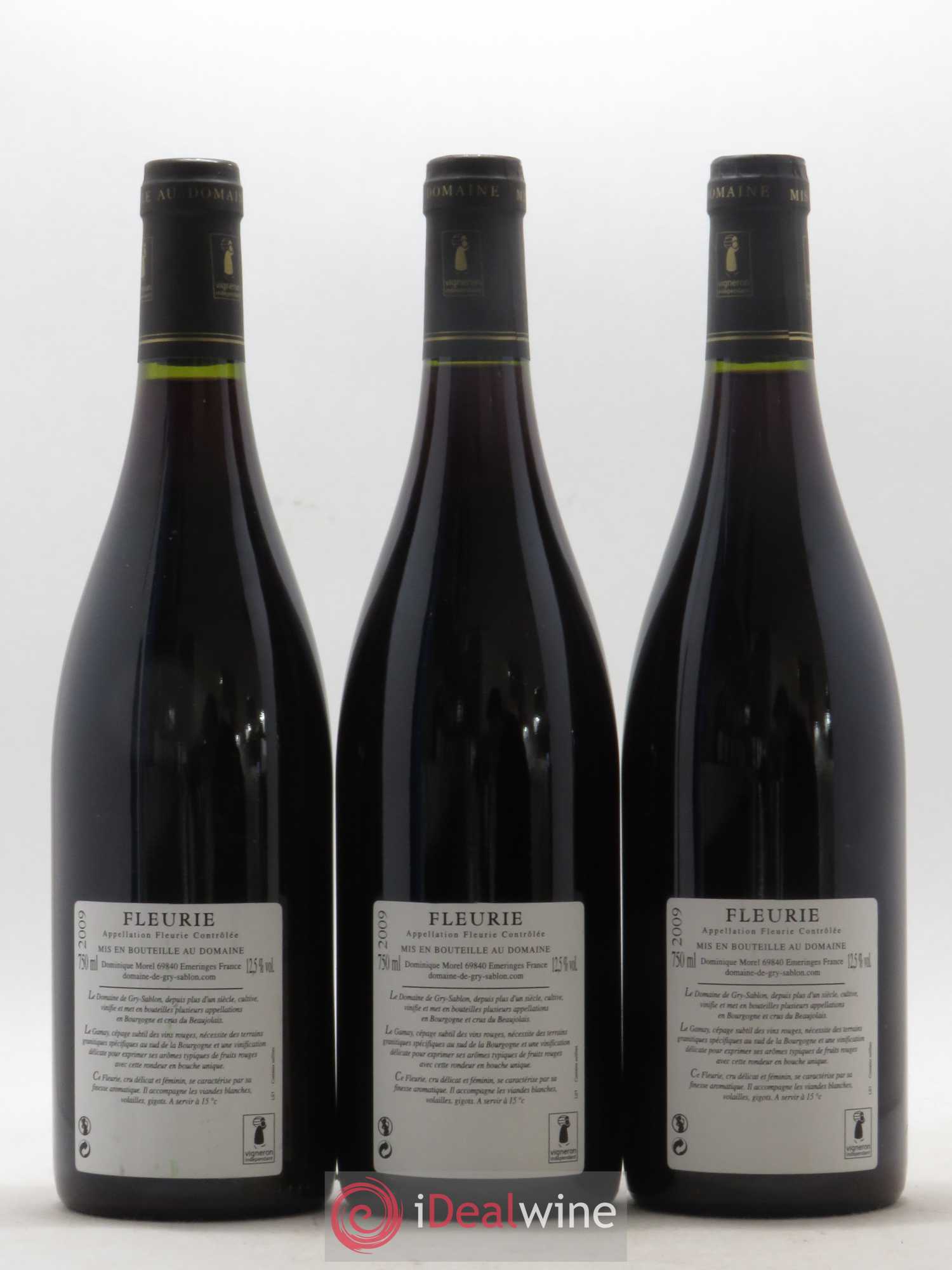 Fleurie Domaine De Gry-Sablon 2009 - Posten von 3 Flaschen - 1