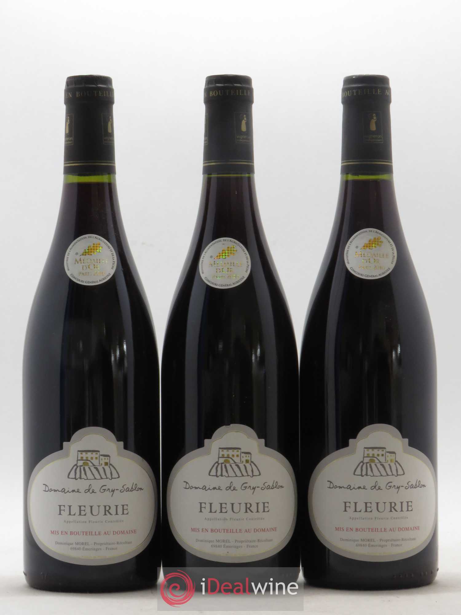 Fleurie Domaine De Gry-Sablon 2009 - Posten von 3 Flaschen - 0