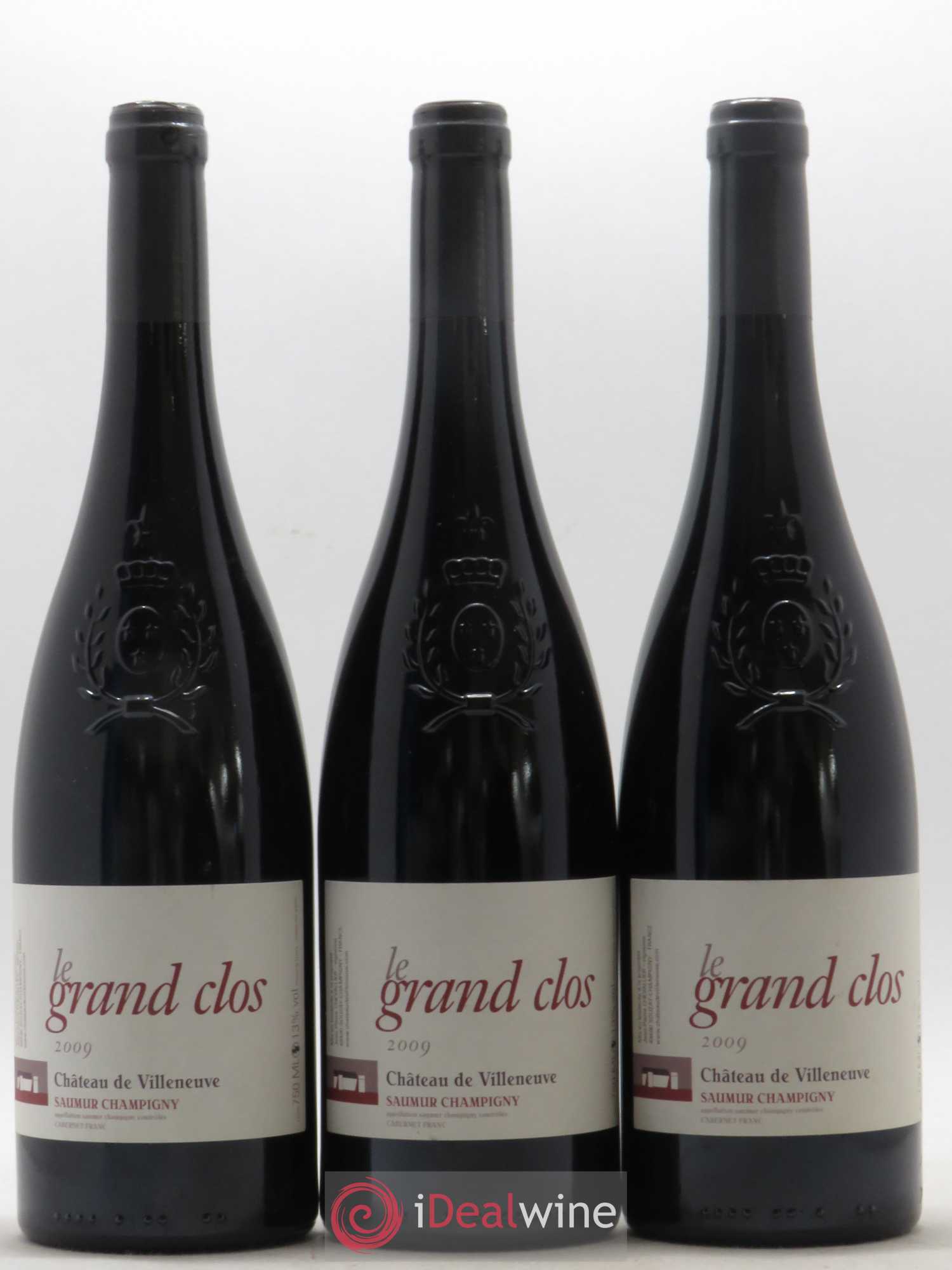 Saumur-Champigny Le Grand Clos Château de Villeneuve 2009 - Lot de 3 bouteilles - 0