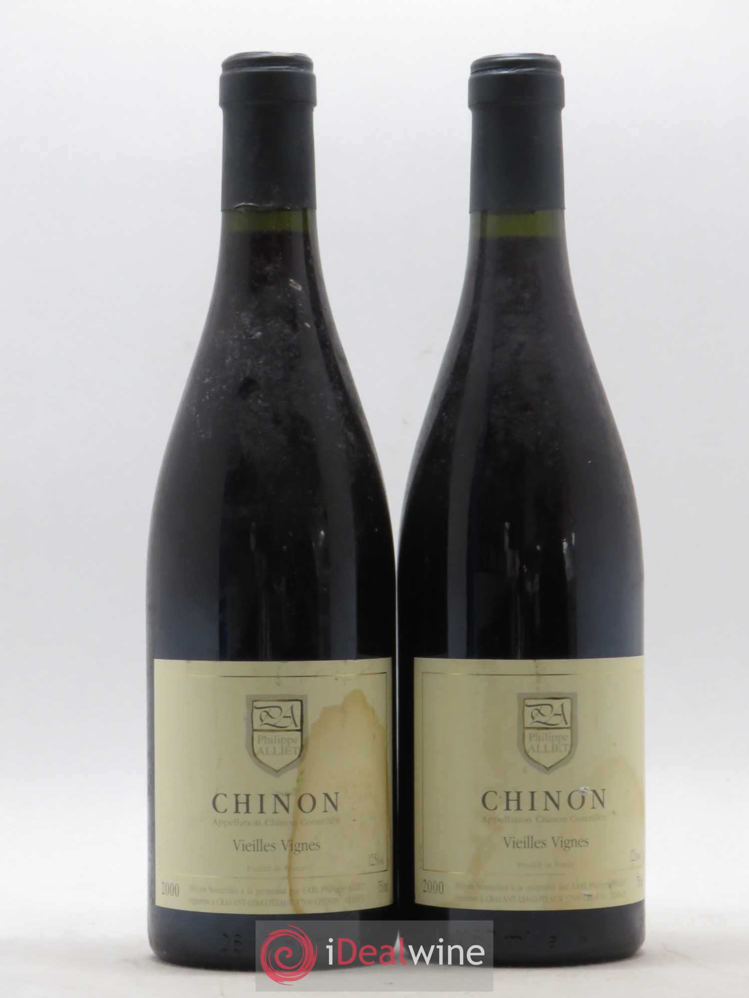 Chinon Vieilles Vignes Philippe Alliet 2000 - Lot de 2 bouteilles - 0