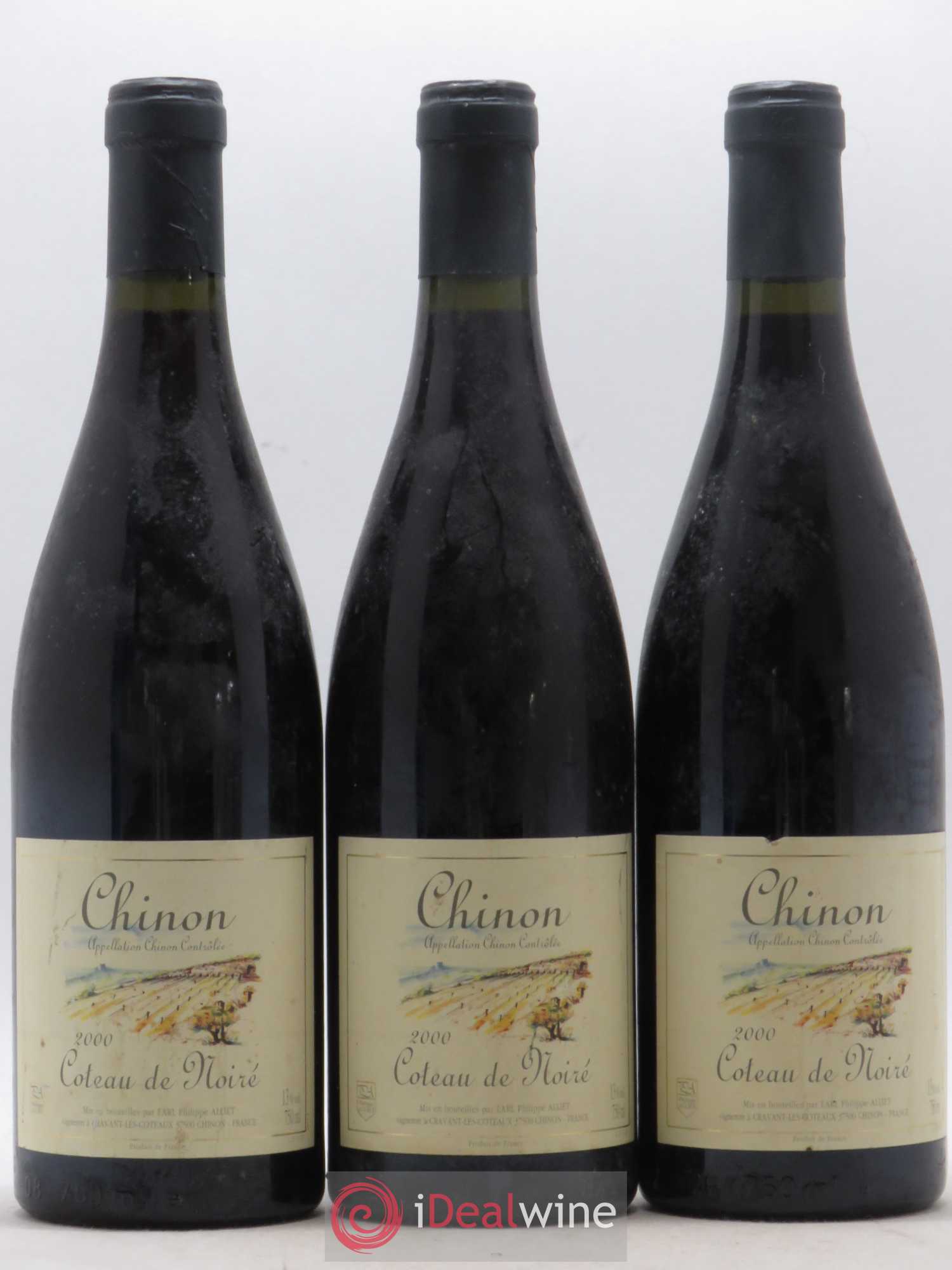 Chinon Coteau de Noiré Philippe Alliet 2000 - Lot de 3 bouteilles - 0