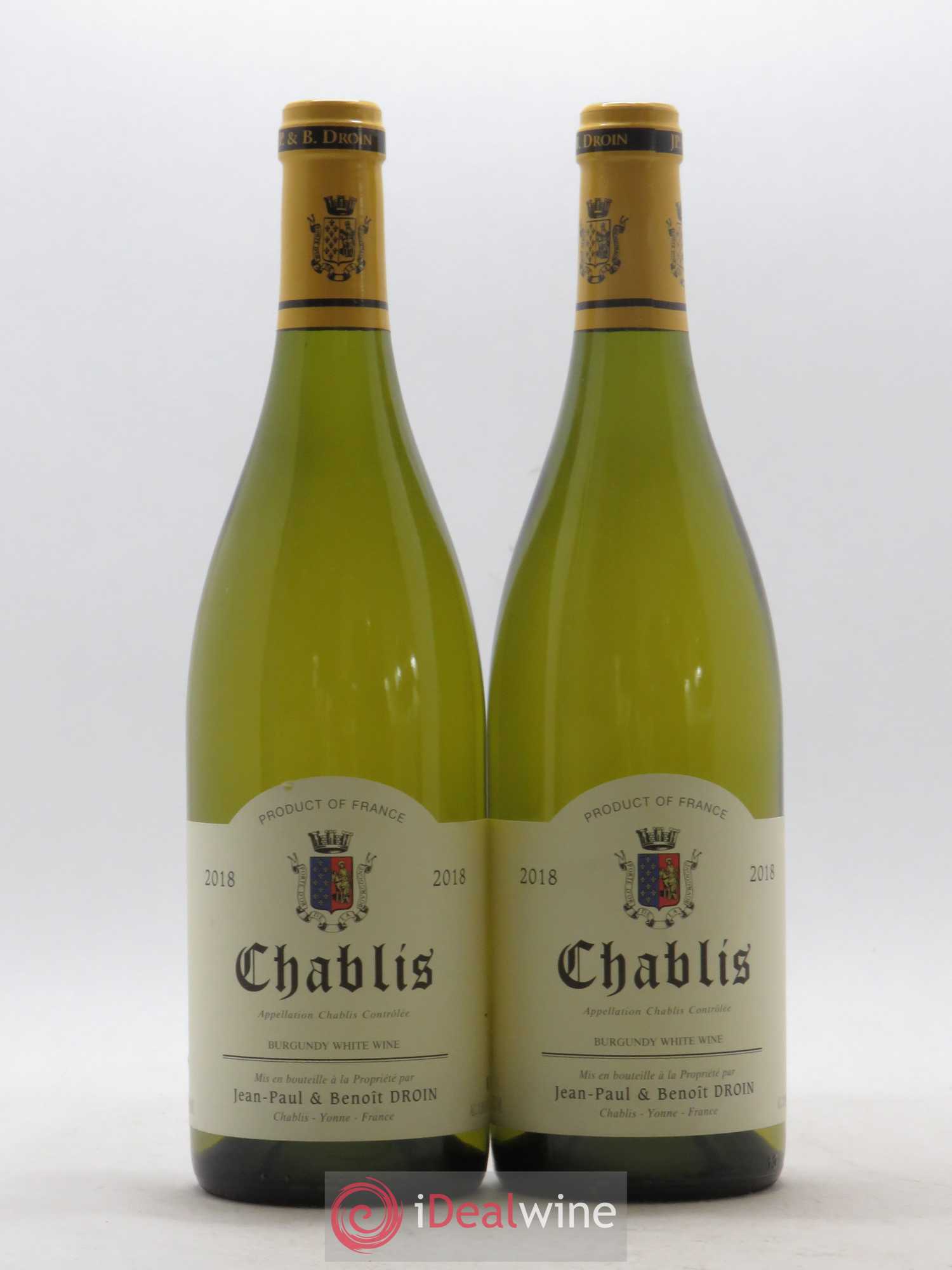 Chablis Jean-Paul & Benoît Droin (Domaine) 2018 - Lot de 2 bouteilles - 0