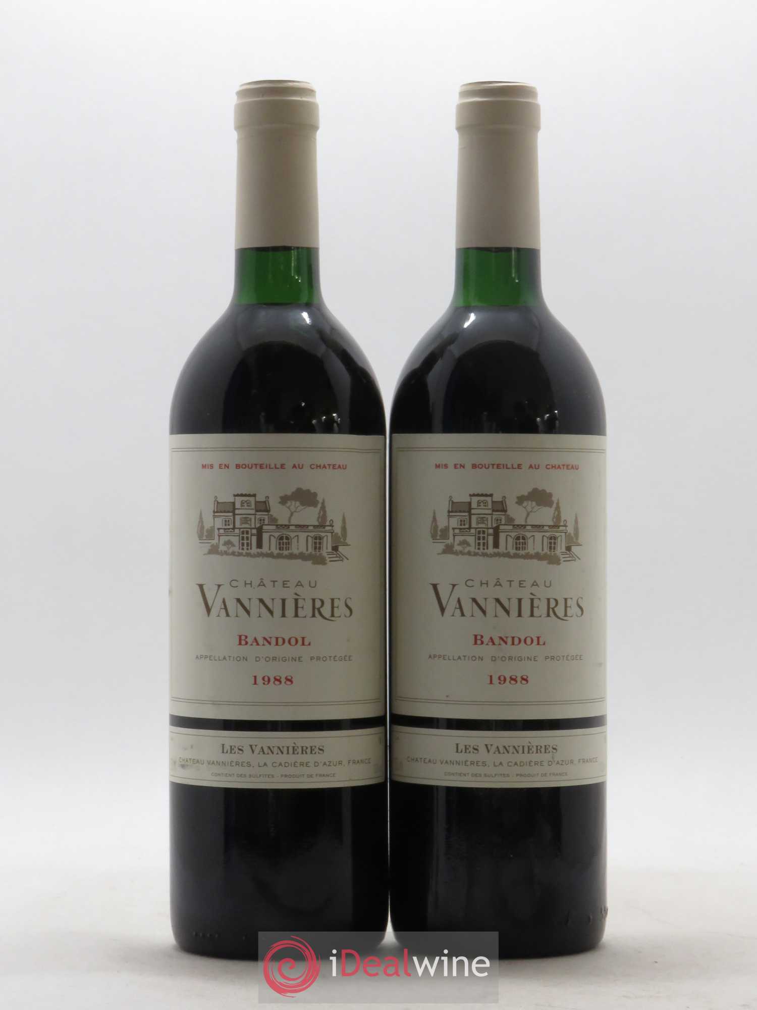 Bandol chateau Vannières 1988 - Posten von 2 Flaschen - 0