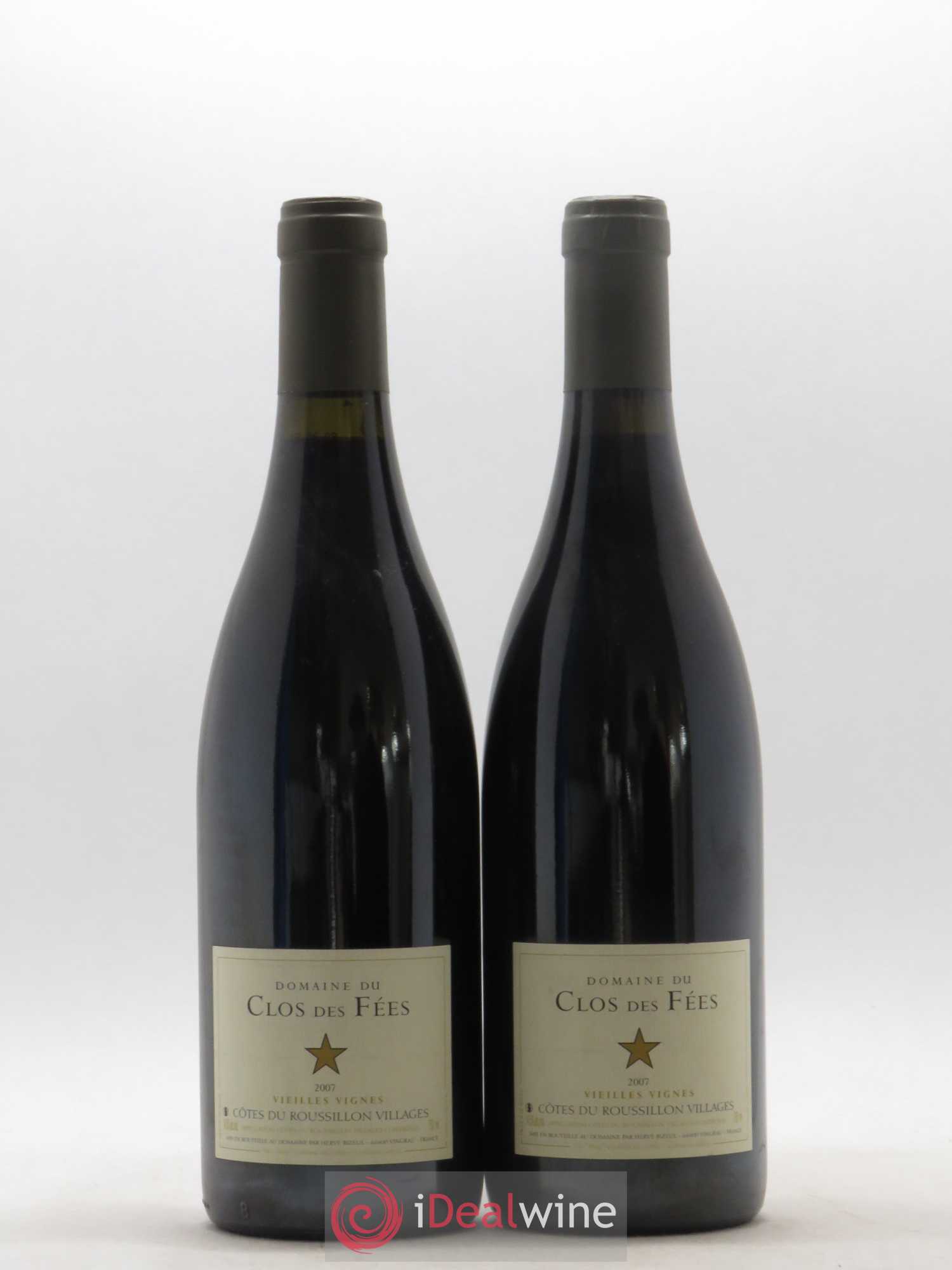 Côtes du Roussillon Villages Clos des Fées Vieilles vignes Hervé Bizeul 2007 - Lot de 2 bouteilles - 0
