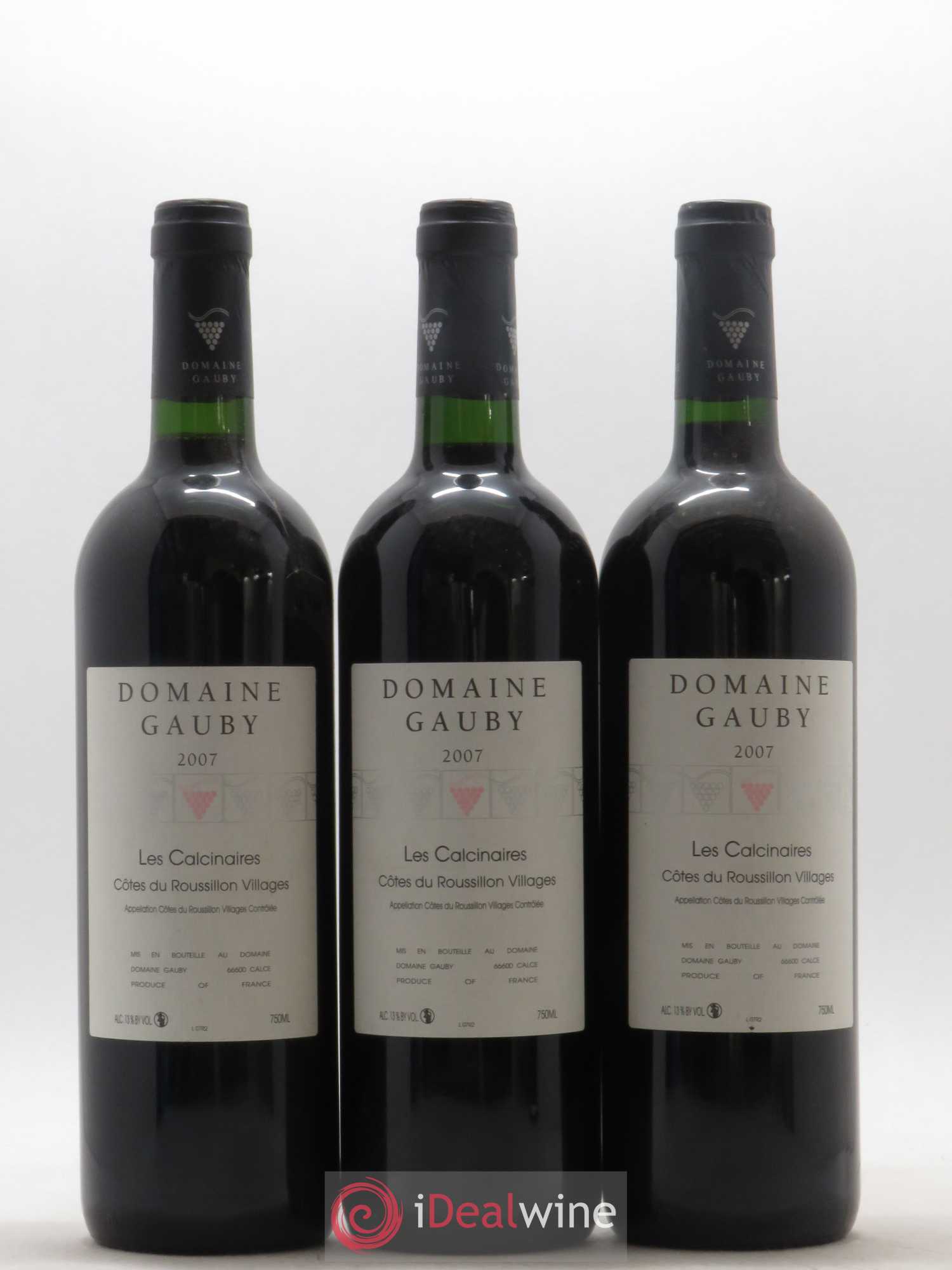 Côtes du Roussillon Les Calcinaires Gauby (Domaine) 2007 - Lot de 3 bouteilles - 0
