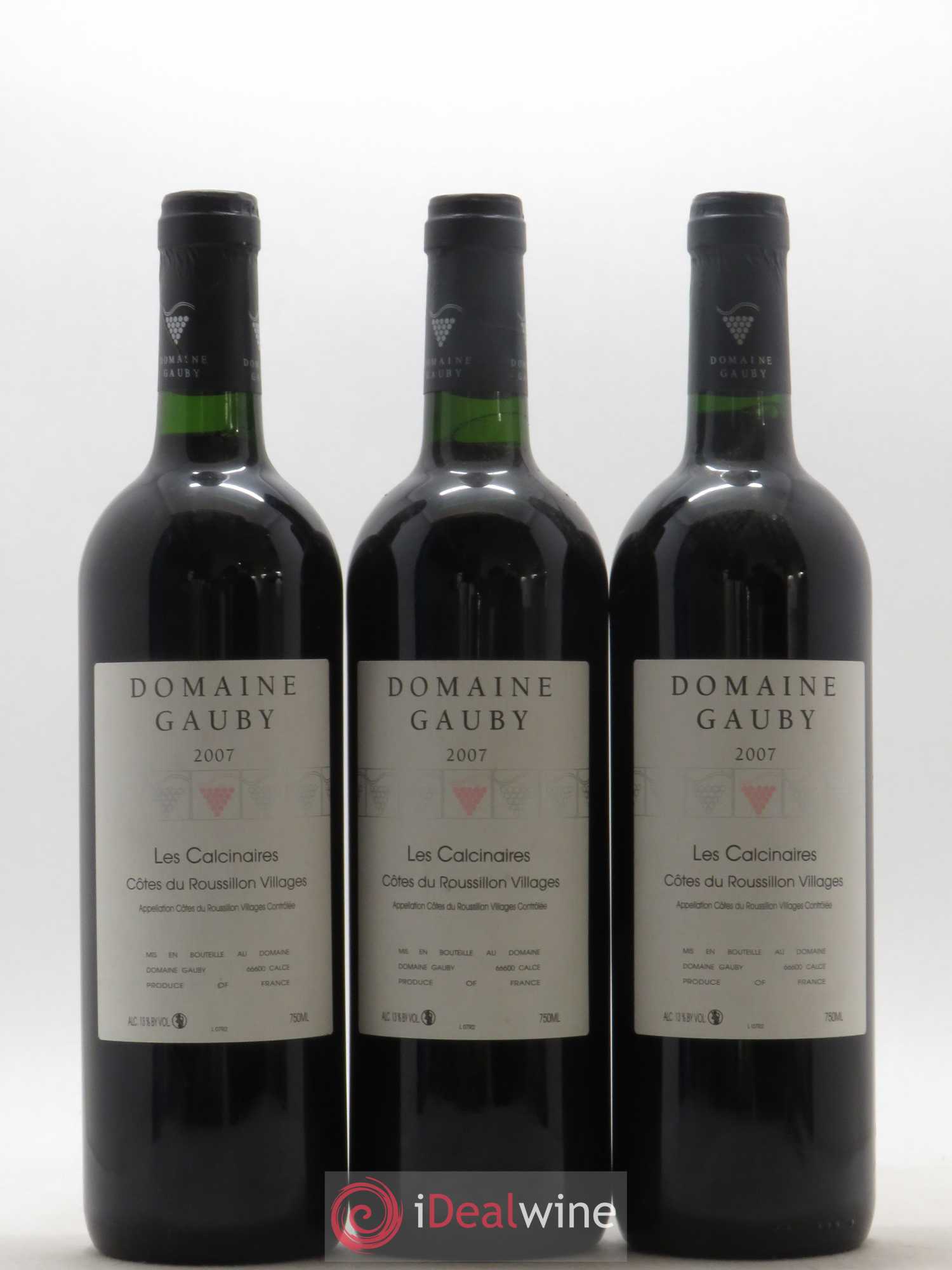 Côtes du Roussillon Les Calcinaires Gauby (Domaine) 2007 - Lot de 3 bouteilles - 0