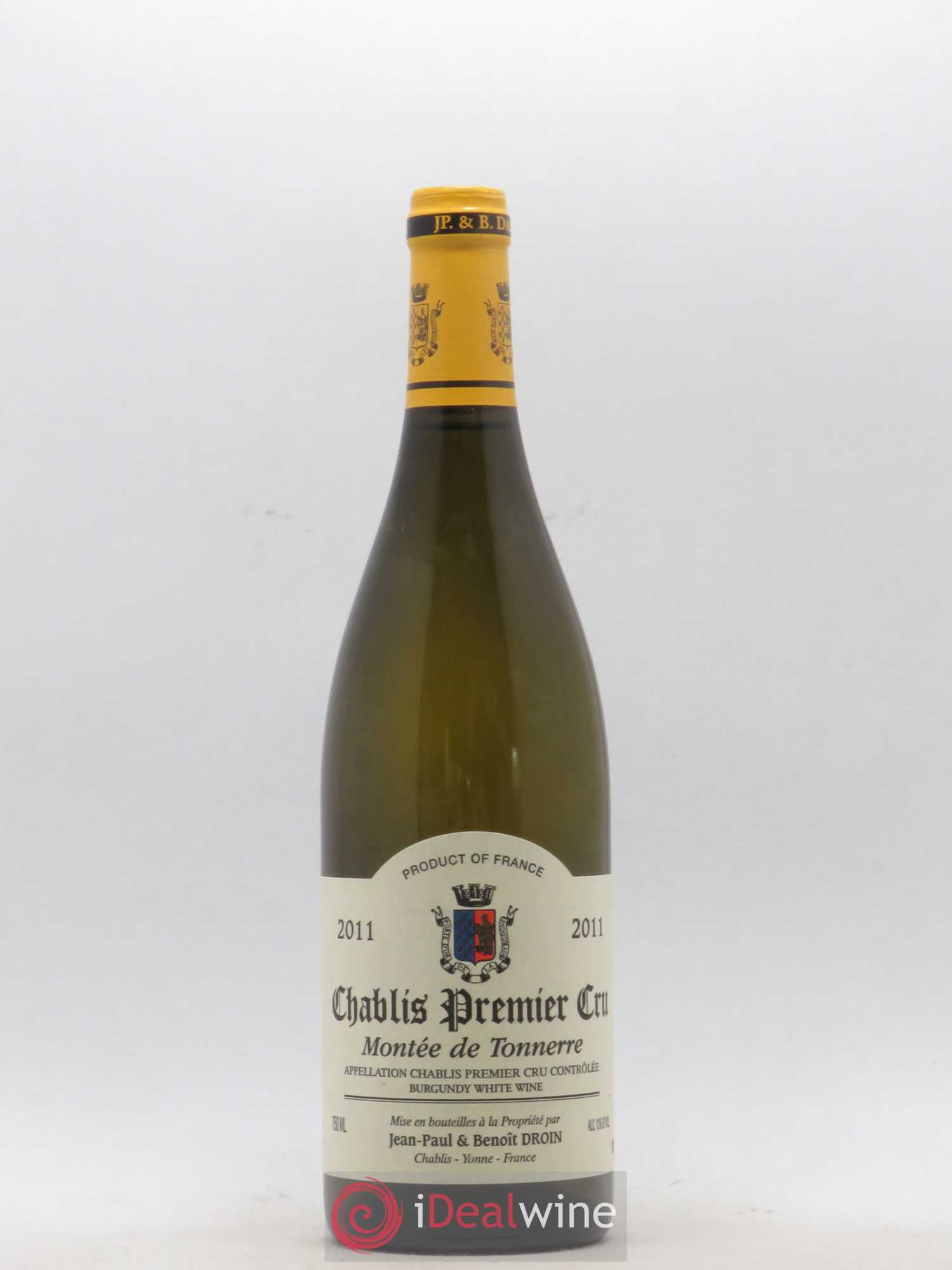 Chablis 1er Cru Montée de Tonnerre Jean-Paul & Benoît Droin (Domaine) 2011 - Posten von 1 Flasche - 0