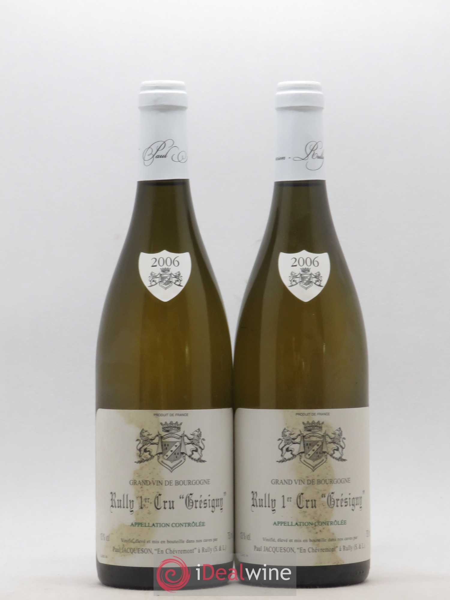 Rully 1er Cru Grésigny Paul & Marie Jacqueson 2006 - Lot de 2 bouteilles - 0
