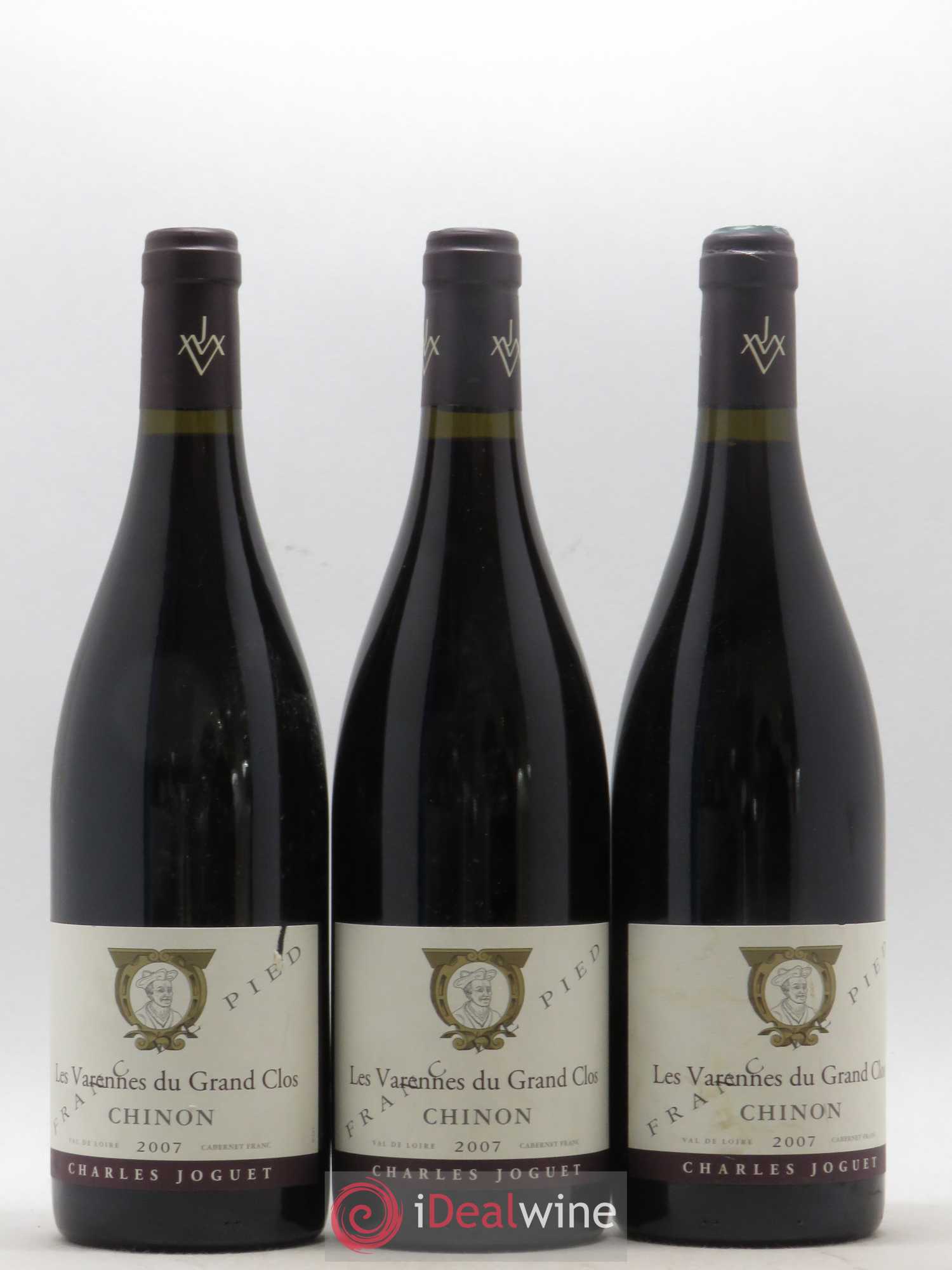 Chinon Les Varennes du Grand Clos Franc de Pied Charles Joguet (Domaine) 2007 - Lot de 3 bouteilles - 0