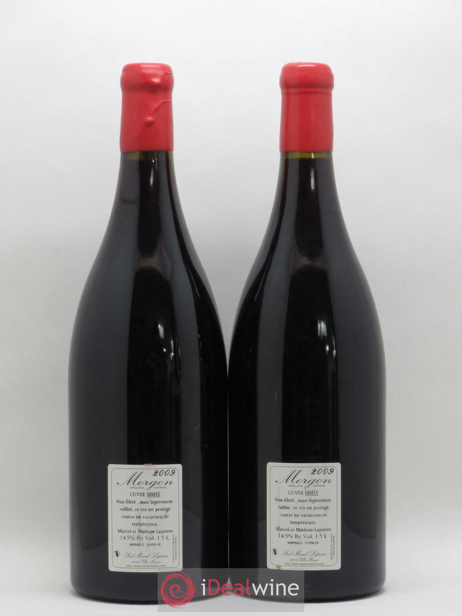 Morgon Marcel Lapierre (Domaine) MMIX  2009 - Lot of 2 magnums - 1