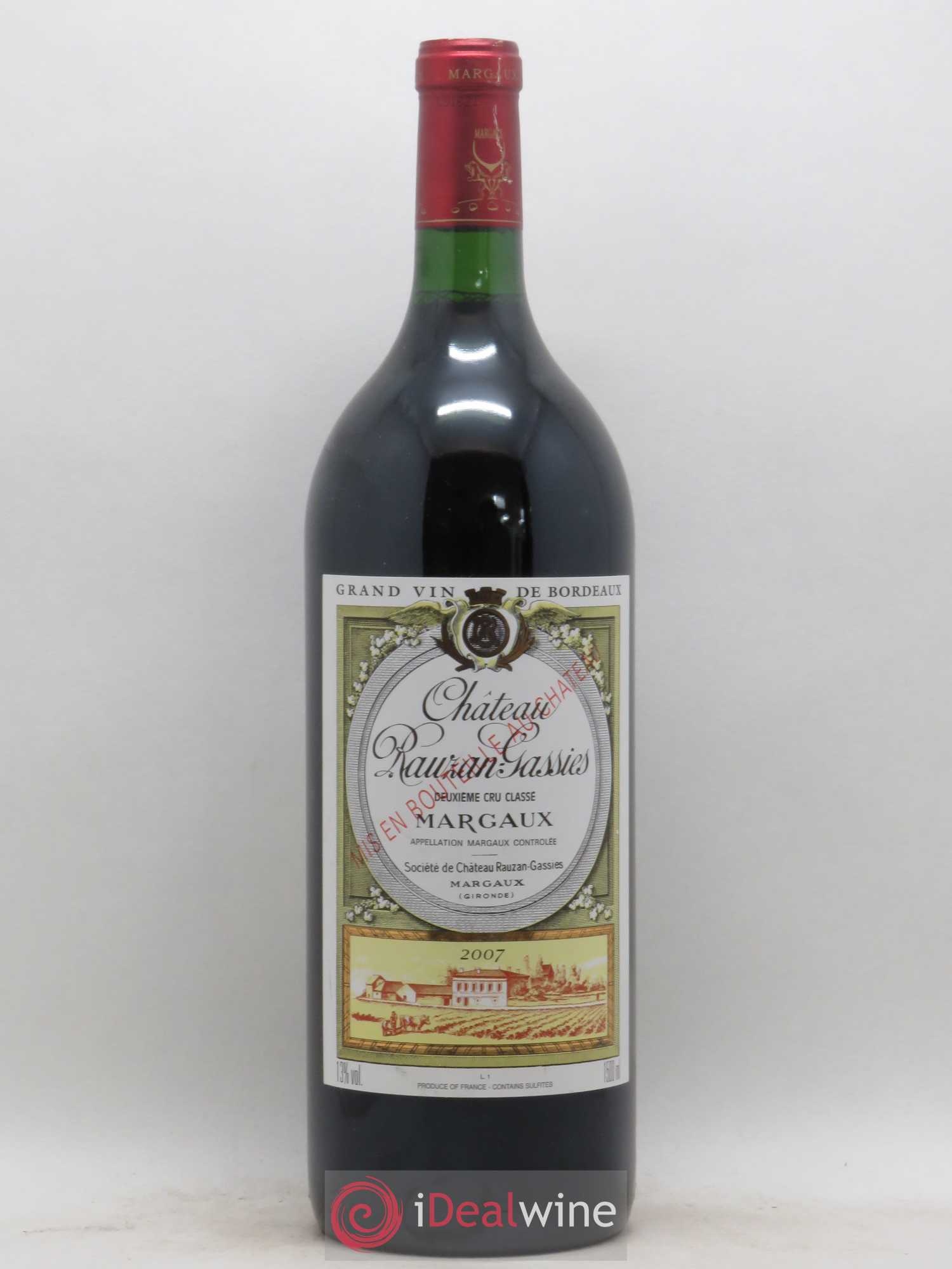 Château Rauzan-Gassies 2ème Grand Cru Classé 2007 - Lot de 1 magnum - 0