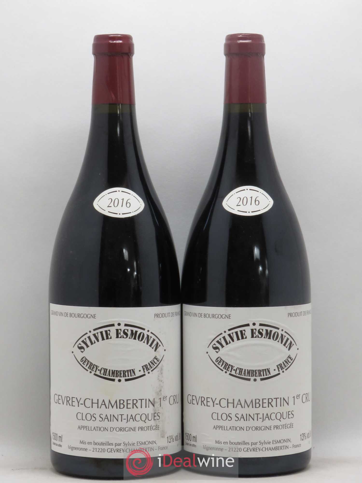 Gevrey-Chambertin 1er Cru Clos Saint Jacques Sylvie Esmonin 2016 - Lot de 2 magnums - 0