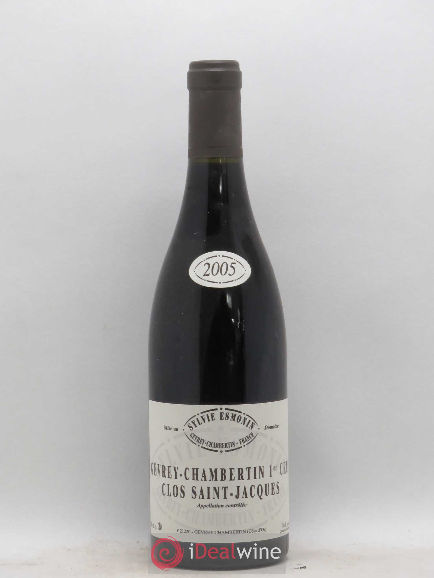 Gevrey-Chambertin 1er Cru Clos Saint Jacques Sylvie Esmonin 2005 - Lot de 1 bouteille - 0