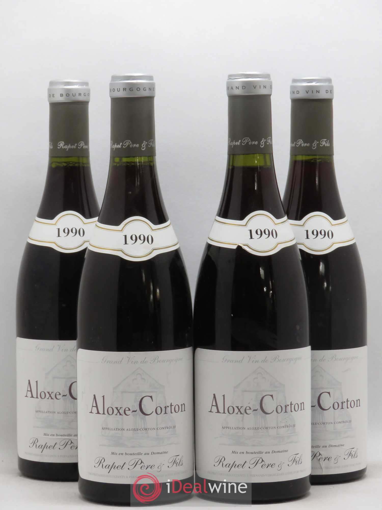 Aloxe-Corton Domaine Rapet 1990 - Lot de 4 bouteilles - 0