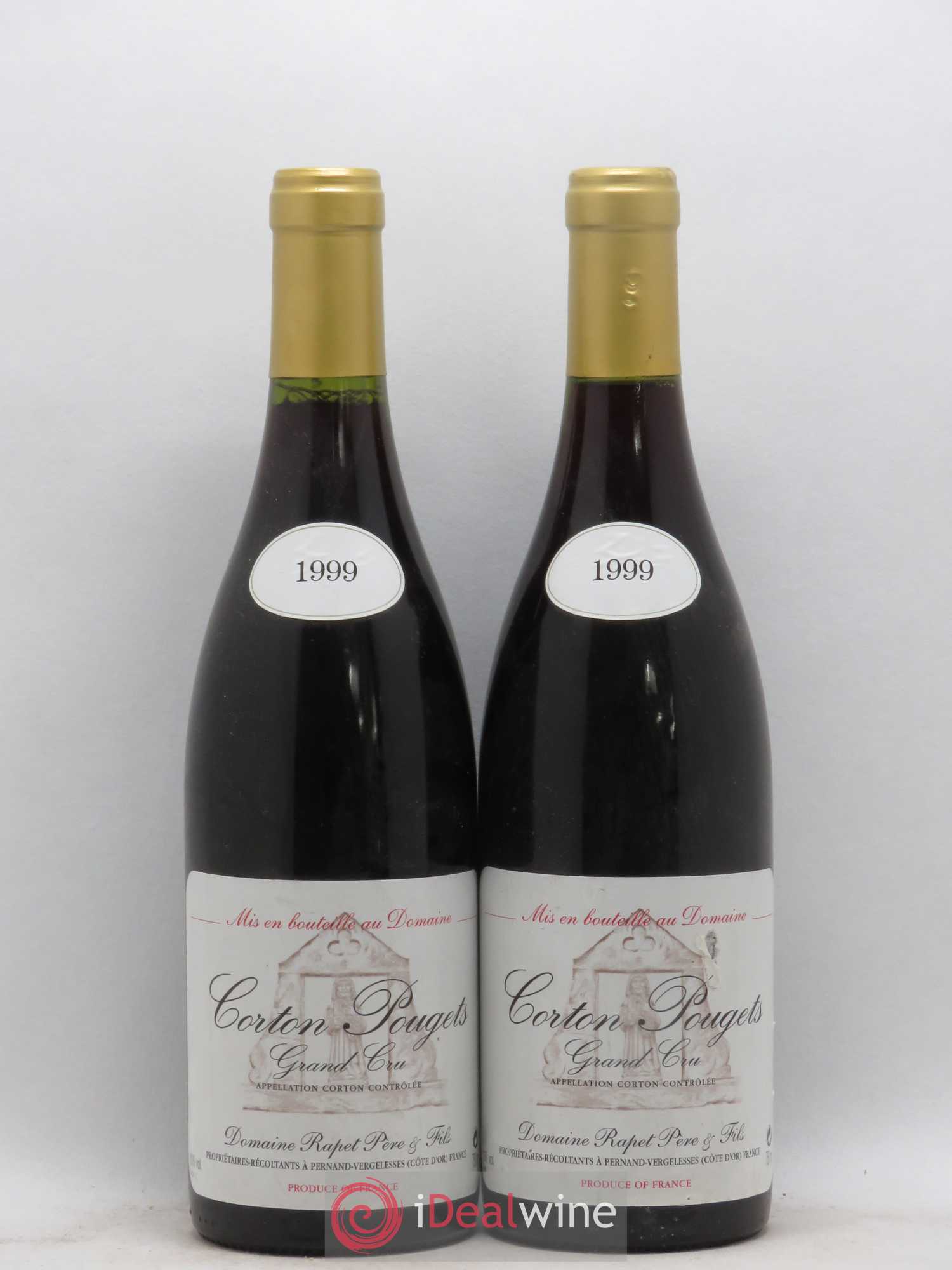 Corton Grand Cru Pougets Rapet Père & Fils 1999 - Lot de 2 bouteilles - 0