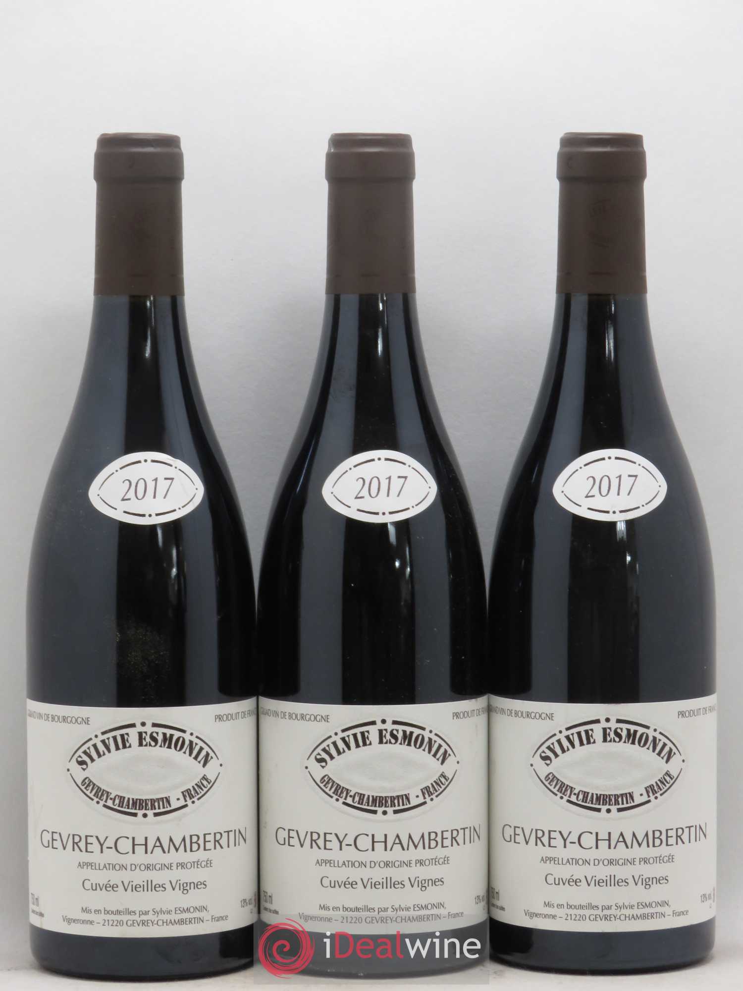 Gevrey-Chambertin Vieilles Vignes Sylvie Esmonin 2017 - Lot de 3 bouteilles - 0