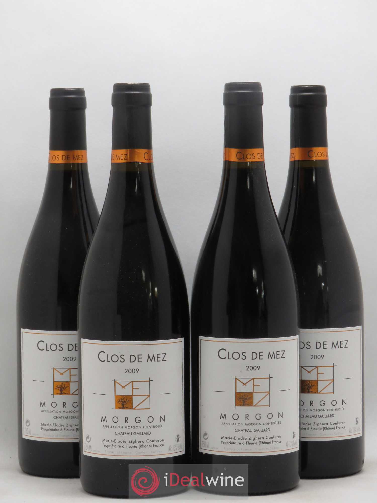 Morgon Clos de Mez Château Gaillard 2009 - Posten von 4 Flaschen - 0