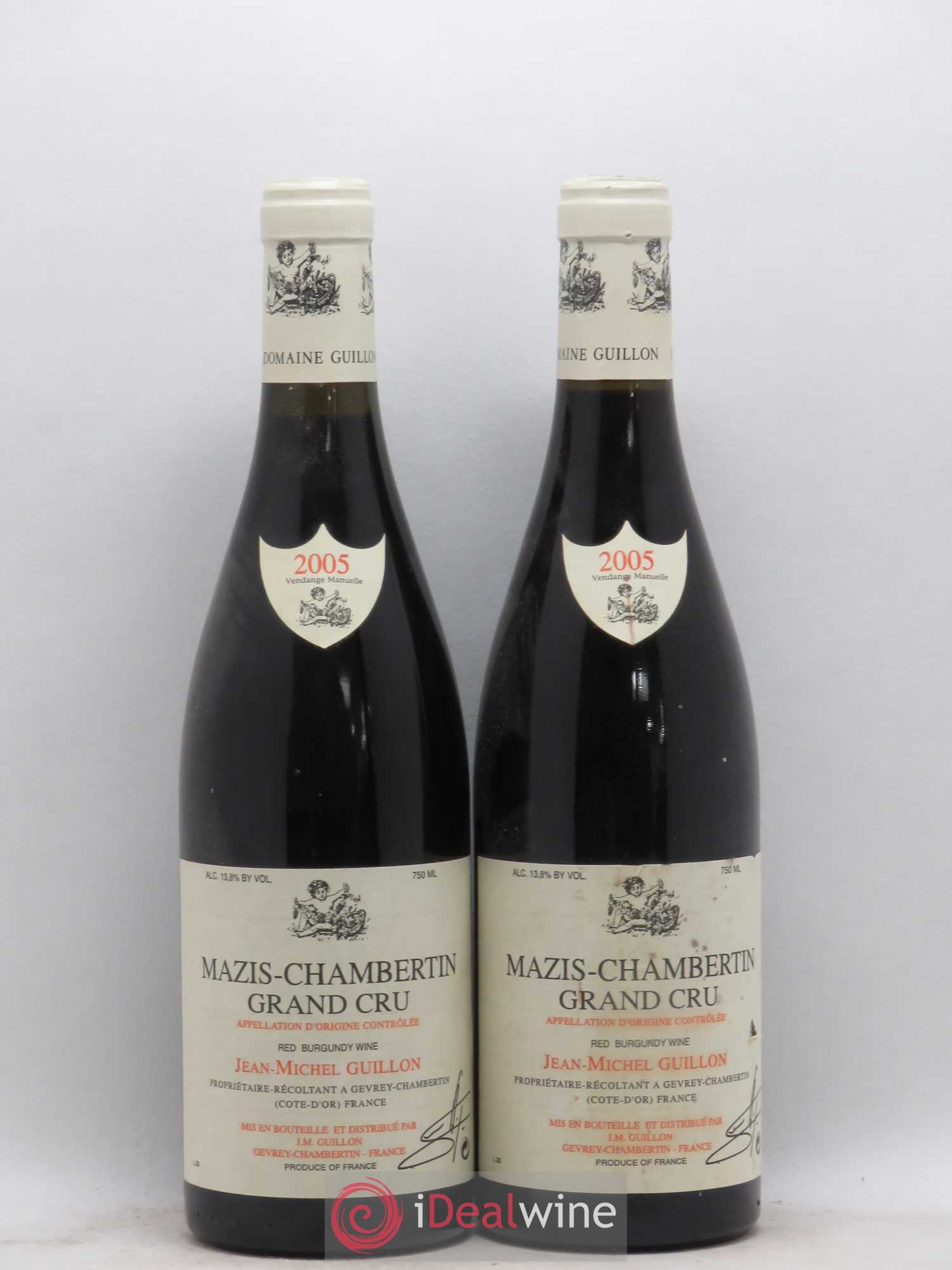 Mazis-Chambertin Grand Cru Domaine Jean Michel Guillon 2005 - Posten von 2 Flaschen - 0