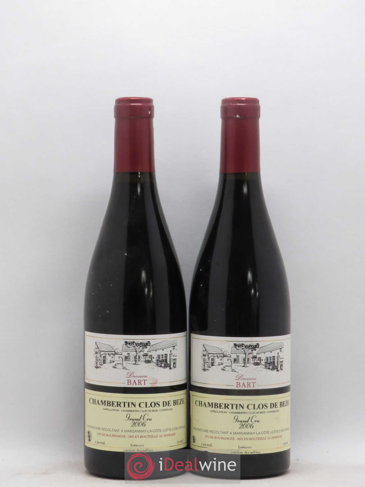 Chambertin Clos de Bèze Grand Cru Bart (Domaine) 2006 - Lot de 2 bouteilles - 0