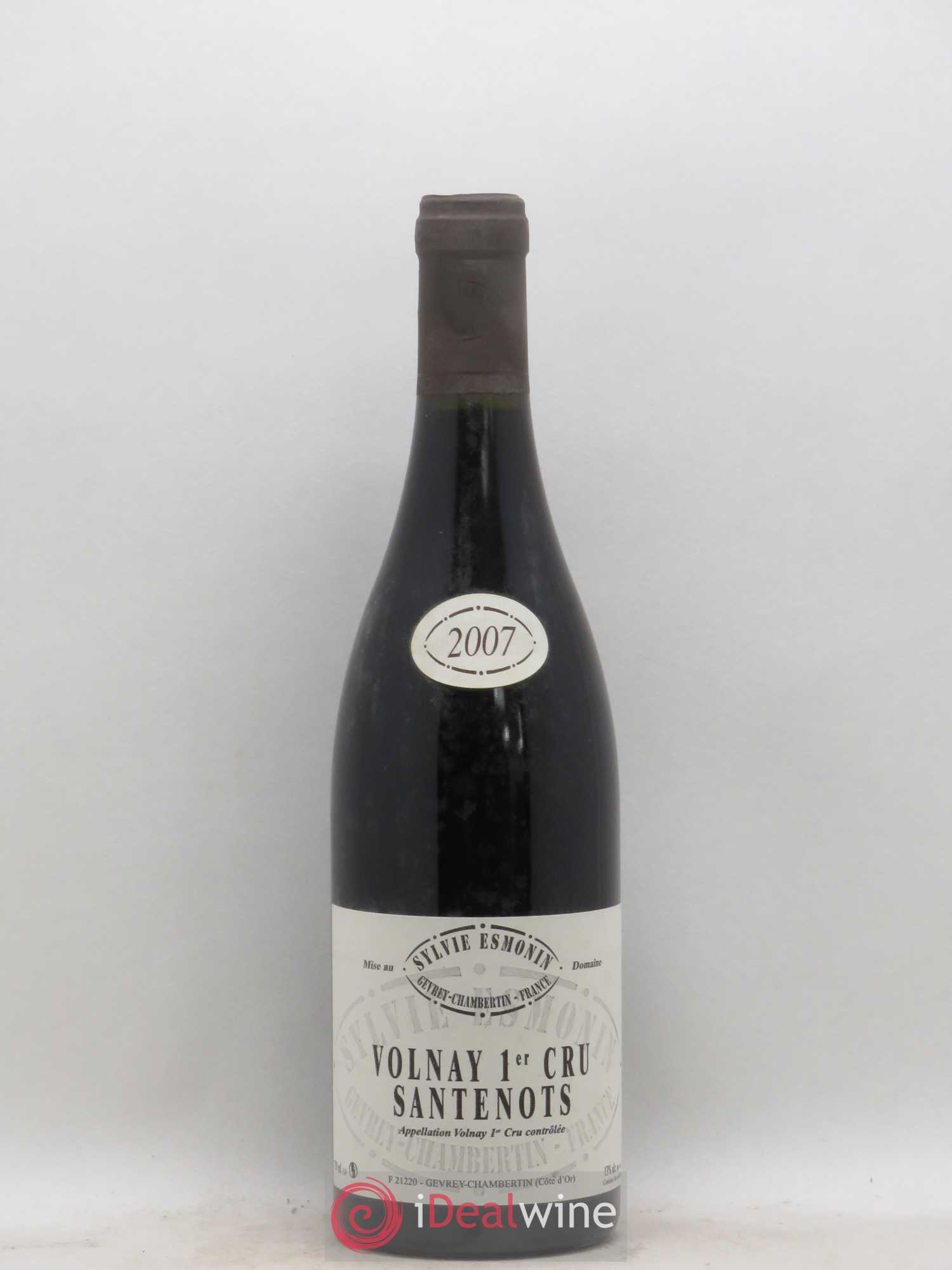 Volnay 1er Cru Santenots Sylvie Esmonin 2007 - Lot de 1 bouteille - 0