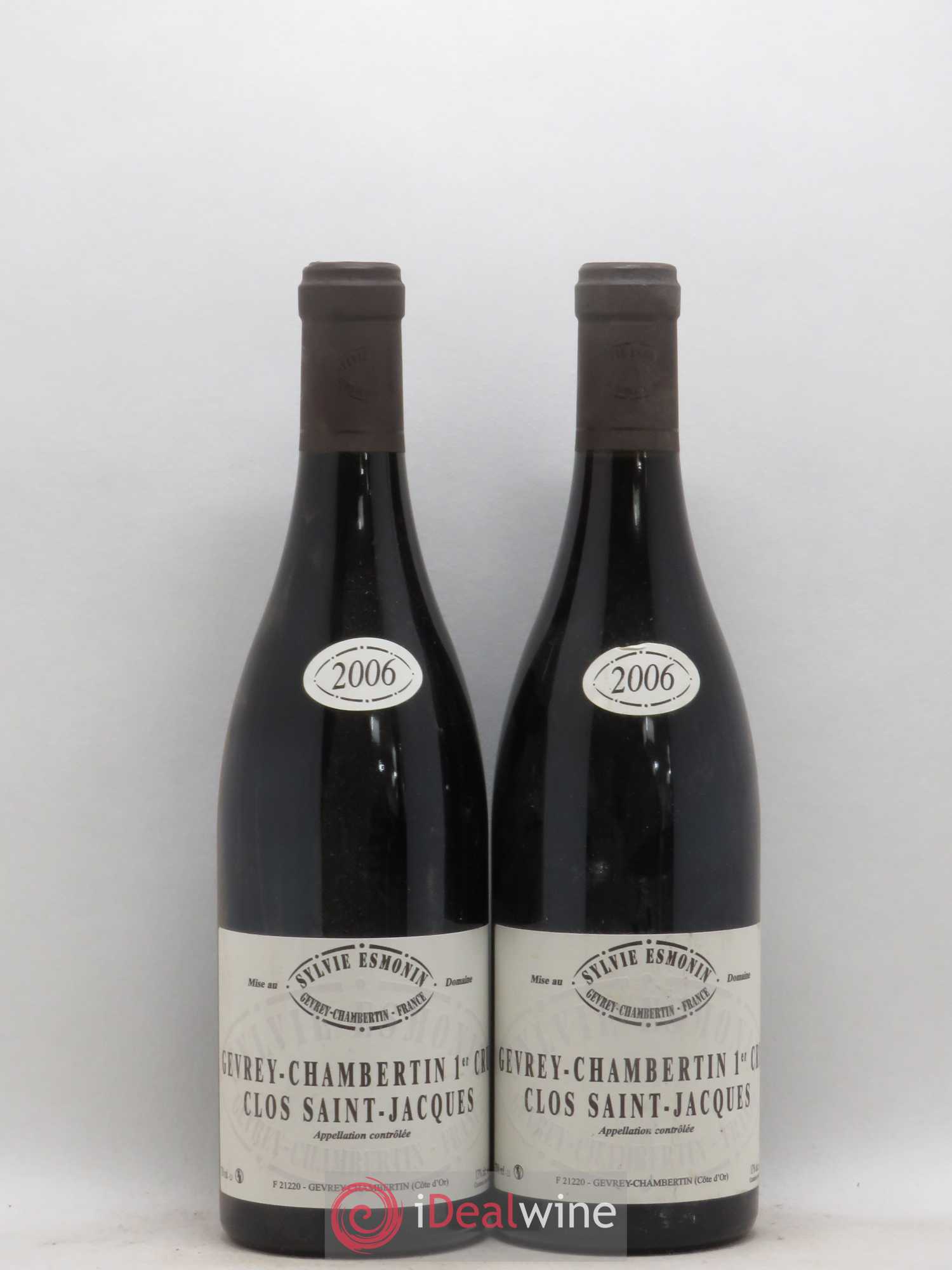 Gevrey-Chambertin 1er Cru Clos Saint Jacques Sylvie Esmonin 2006 - Lot de 2 bouteilles - 0
