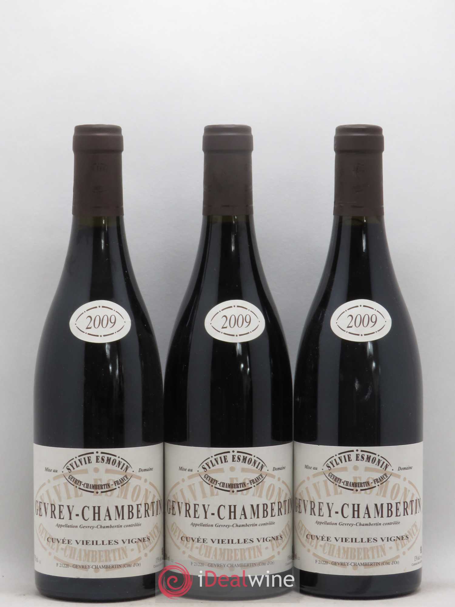 Gevrey-Chambertin Vieilles Vignes Sylvie Esmonin 2009 - Lot de 3 bouteilles - 0